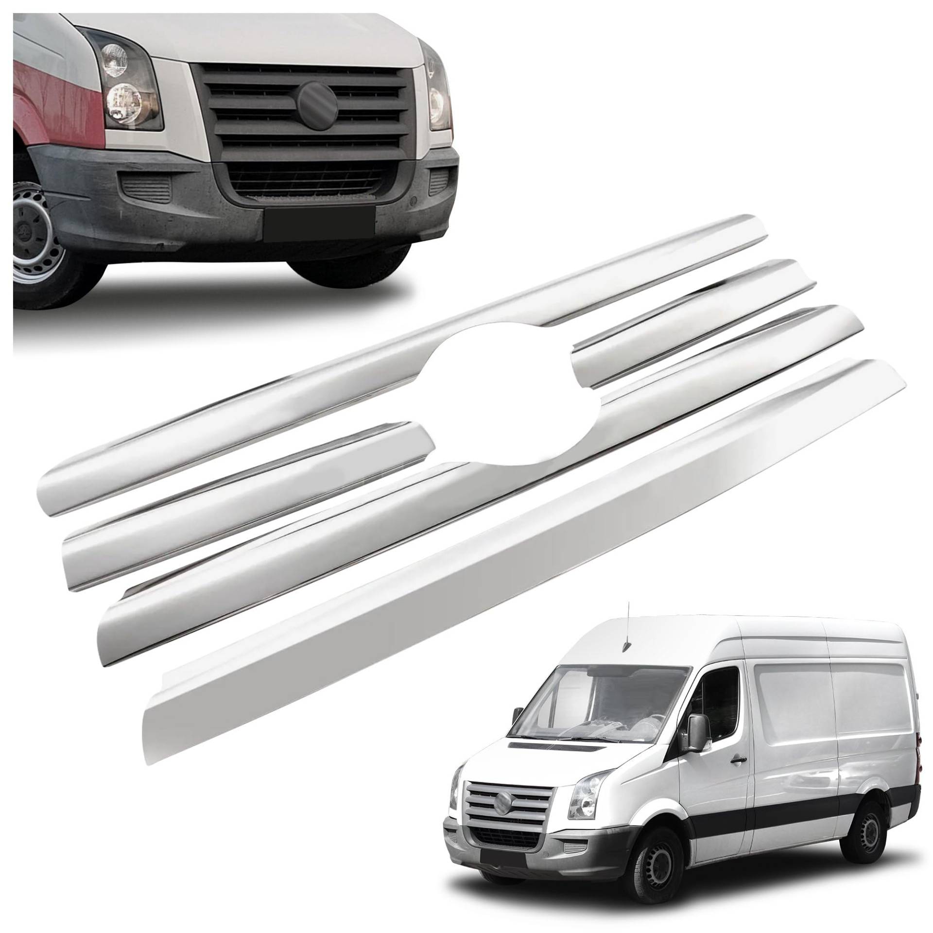 CHROMEMASTER | Kompatibel mit VW Crafter 2006-2011 | Leisten für Kühlergrill, Zierblenden, Rostfreier Stahl Poliert | Perfekte Passform; Neues, Attraktives Erscheinungsbild des Fahrzeugs CHROMEMASTER | Kompatibel mit VW Crafter 2006-2011 | Leisten für Kühlergrill, Zierblenden, Rostfreier Stahl Poliert | Perfekte Passform; Neues, Attraktives Erscheinungsbild des Fahrzeugs von CHROMEMASTER