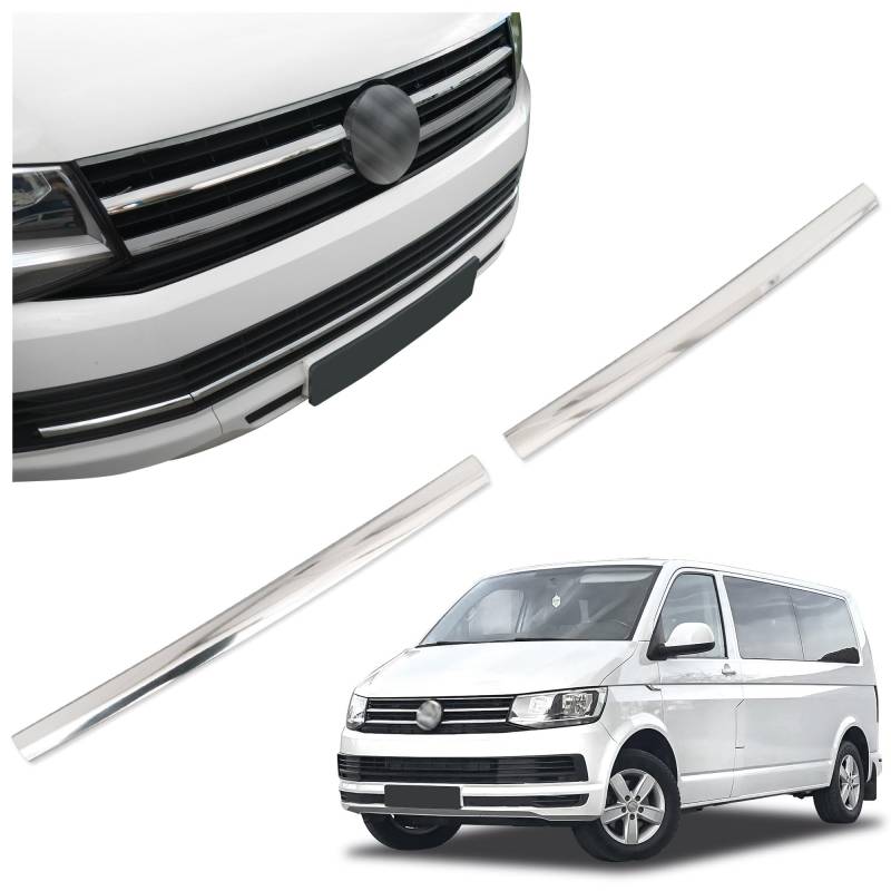 CHROMEMASTER | Kompatibel mit VW T6 Caravelle 2015-2019 | Leisten für Kühlergrill, Zierblenden, Rostfreier Stahl Poliert | Perfekte Passform; Neues, Attraktives Erscheinungsbild des Fahrzeugs von CHROMEMASTER