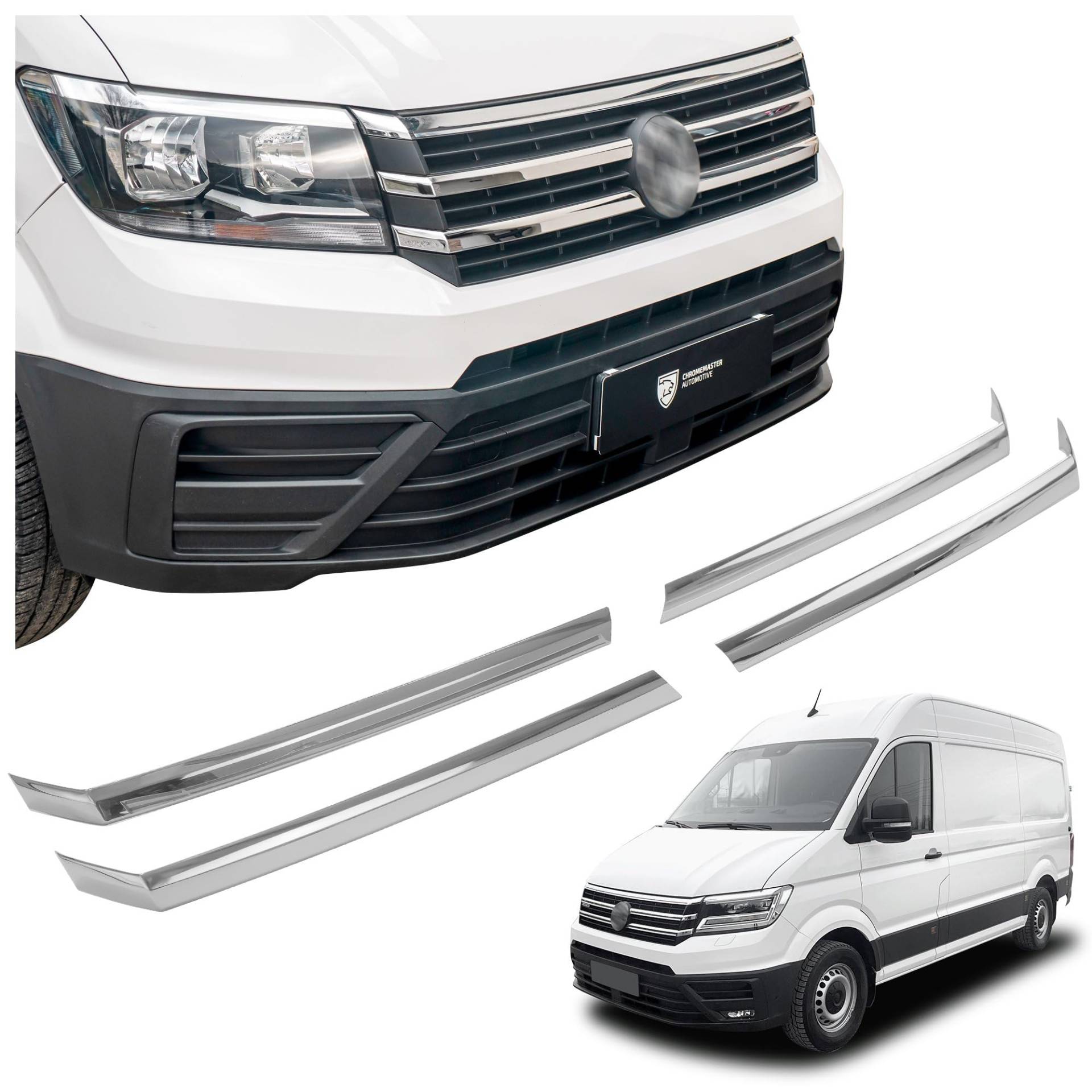 CHROMEMASTER | Kompatibel mit VW e-Crafter 2018+ | Leisten für Kühlergrill, Zierblenden, Rostfreier Stahl Poliert | Perfekte Passform; Neues, Attraktives Erscheinungsbild des Fahrzeugs CHROMEMASTER | Kompatibel mit VW e-Crafter 2018+ | Leisten für Kühlergrill, Zierblenden, Rostfreier Stahl Poliert | Perfekte Passform; Neues, Attraktives Erscheinungsbild des Fahrzeugs von CHROMEMASTER