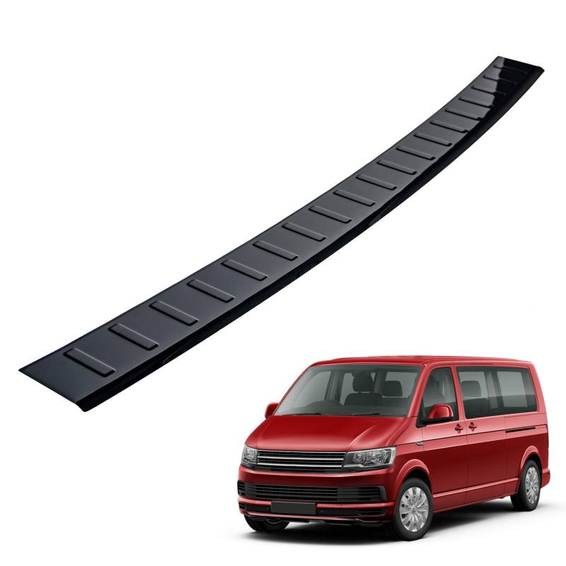 CHROMEMASTER | Kompatibel mit Volkswagen VW T5 2003-2015 | Ladekantenschutz Stoßstangenschutz | Edelstahl/Dunkles Chrom | Lackschutzleiste Sichert den Heckstoßfänger vor Kratzern von CHROMEMASTER