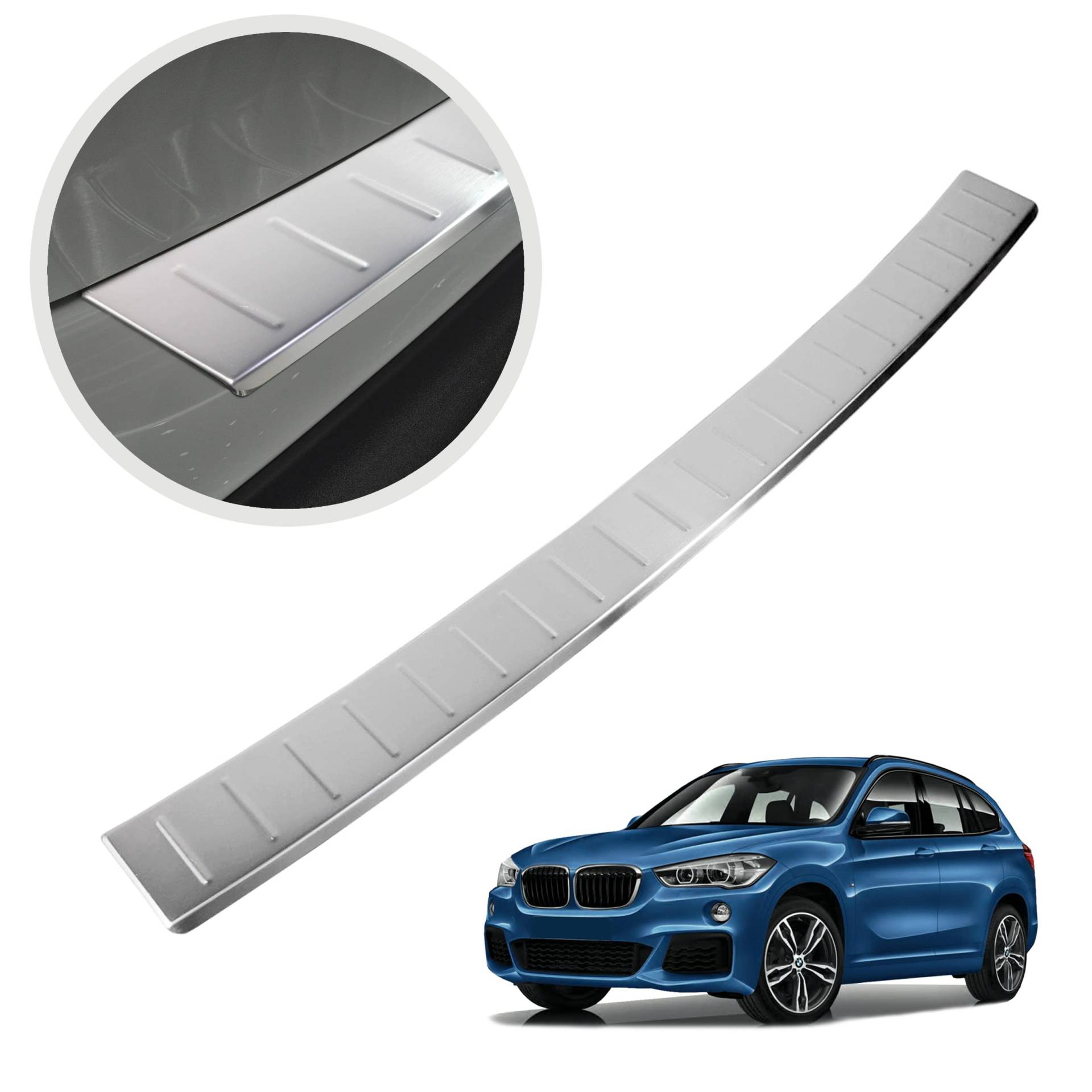 CHROMEMASTER | Ladekantenschutz Stoßstangenschutz | Kompatibel mit BMW X1 F48 2015-2022 ; Gebürsteter Edelstahl, Silber Matt; Unsere Lackschutzleiste Sichert den Heckstoßfänger vor Kratzern CHROMEMASTER | Ladekantenschutz Stoßstangenschutz | Kompatibel mit BMW X1 F48 2015-2022 ; Gebürsteter Edelstahl, Silber Matt; Unsere Lackschutzleiste Sichert den Heckstoßfänger vor Kratzern von CHROMEMASTER