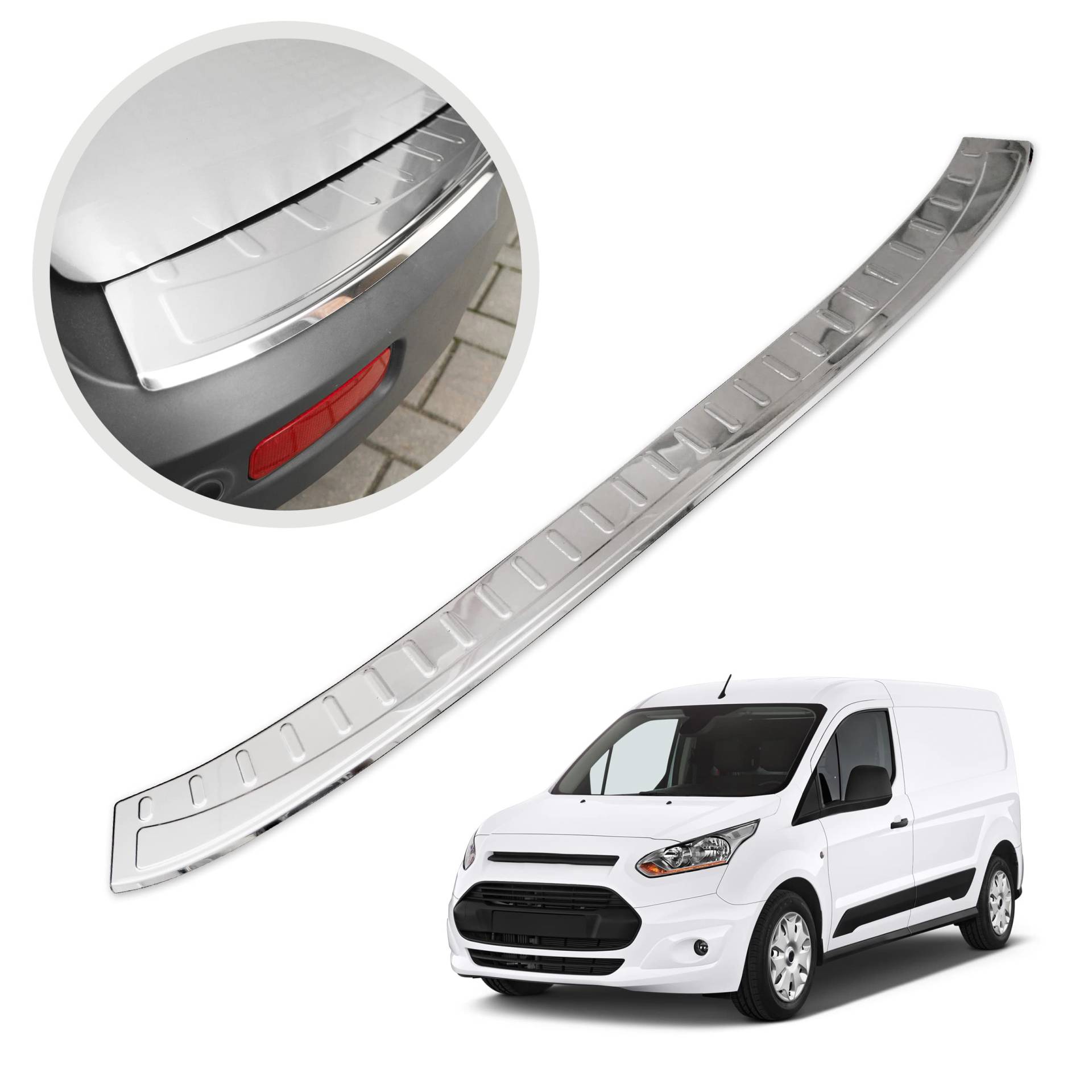 CHROMEMASTER | Ladekantenschutz Stoßstangenschutz | Kompatibel mit Ford Transit Connect 2014- ; Edelstahl Poliert/Chrom; Unsere Lackschutzleiste Sichert den Heckstoßfänger vor Kratzern CHROMEMASTER | Ladekantenschutz Stoßstangenschutz | Kompatibel mit Ford Transit Connect 2014- ; Edelstahl Poliert/Chrom; Unsere Lackschutzleiste Sichert den Heckstoßfänger vor Kratzern von CHROMEMASTER