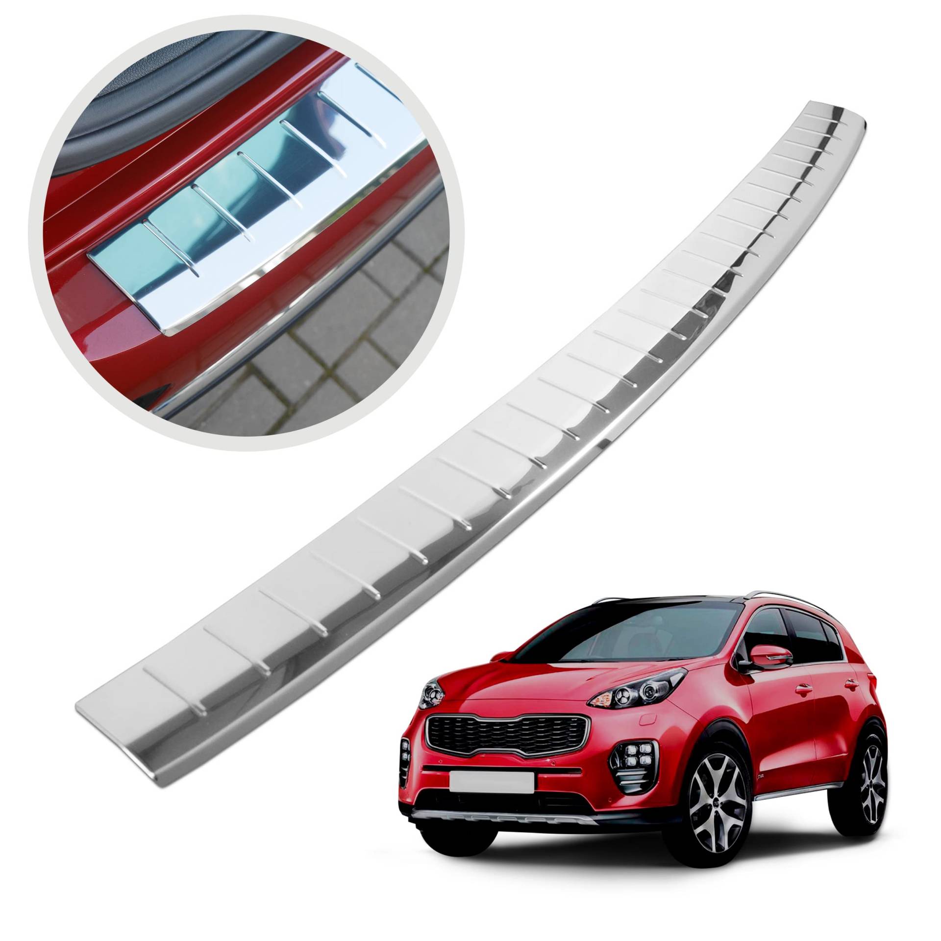 CHROMEMASTER | Ladekantenschutz Stoßstangenschutz | Kompatibel mit Kia Sportage 2019- ; Edelstahl Poliert/Chrom; Unsere Lackschutzleiste Sichert den Heckstoßfänger vor Kratzern Und Beschädigung ab CHROMEMASTER | Ladekantenschutz Stoßstangenschutz | Kompatibel mit Kia Sportage 2019- ; Edelstahl Poliert/Chrom; Unsere Lackschutzleiste Sichert den Heckstoßfänger vor Kratzern Und Beschädigung ab von CHROMEMASTER