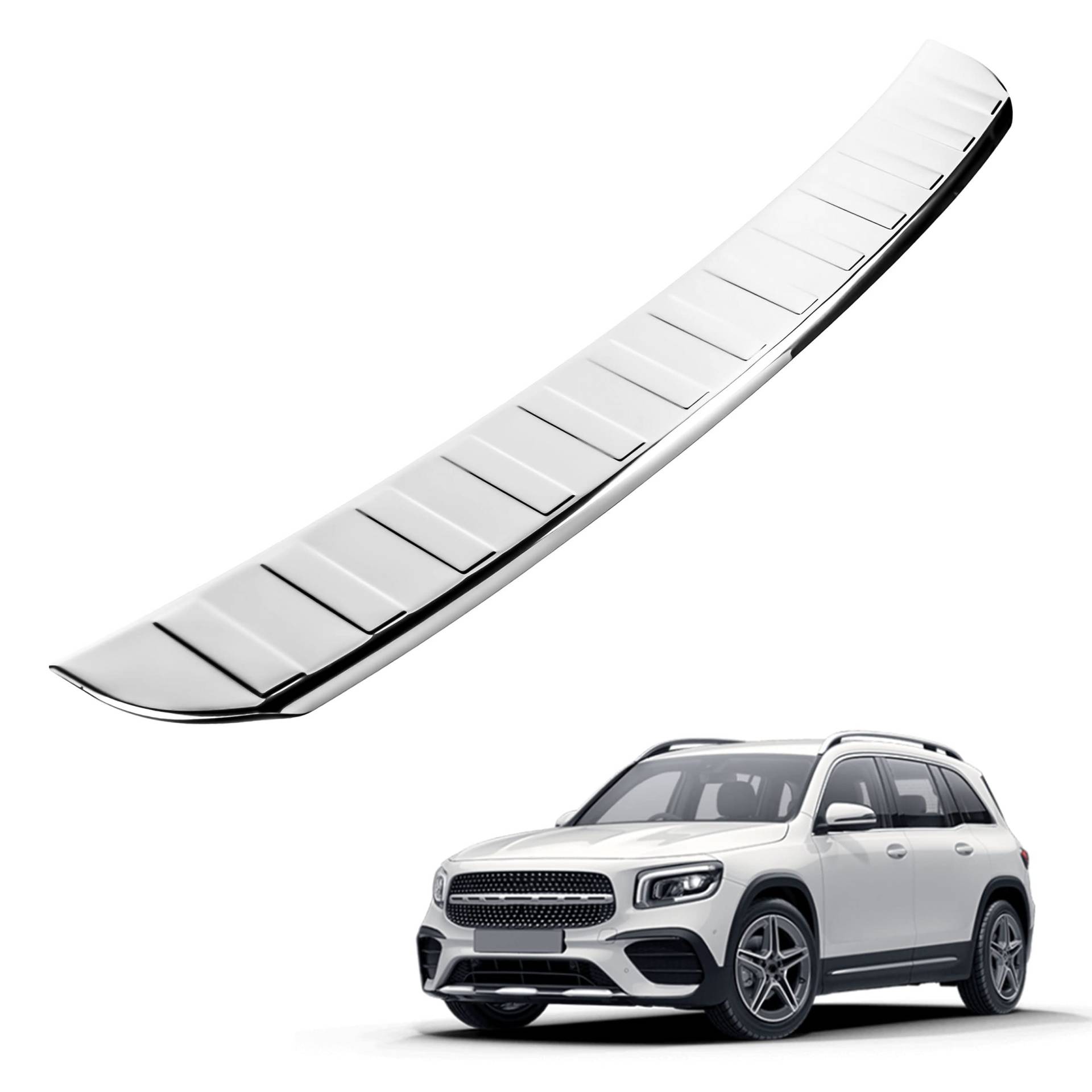 CHROMEMASTER | Ladekantenschutz Stoßstangenschutz | Kompatibel mit Mercedes GLB X247 ab Bj. 06.2019 | Edelstahl Poliert/Chrom | Lackschutzleiste Sichert den Heckstoßfänger vor Kratzern CHROMEMASTER | Ladekantenschutz Stoßstangenschutz | Kompatibel mit Mercedes GLB X247 ab Bj. 06.2019 | Edelstahl Poliert/Chrom | Lackschutzleiste Sichert den Heckstoßfänger vor Kratzern von CHROMEMASTER