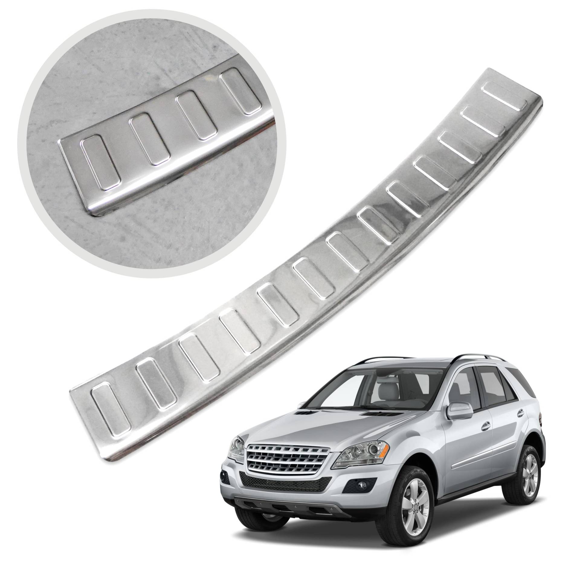 CHROMEMASTER | Ladekantenschutz Stoßstangenschutz | Kompatibel mit Mercedes ML W164 2005-2011; Edelstahl Poliert/Chrom; Unsere Lackschutzleiste Sichert den Heckstoßfänger vor Kratzern CHROMEMASTER | Ladekantenschutz Stoßstangenschutz | Kompatibel mit Mercedes ML W164 2005-2011; Edelstahl Poliert/Chrom; Unsere Lackschutzleiste Sichert den Heckstoßfänger vor Kratzern von CHROMEMASTER
