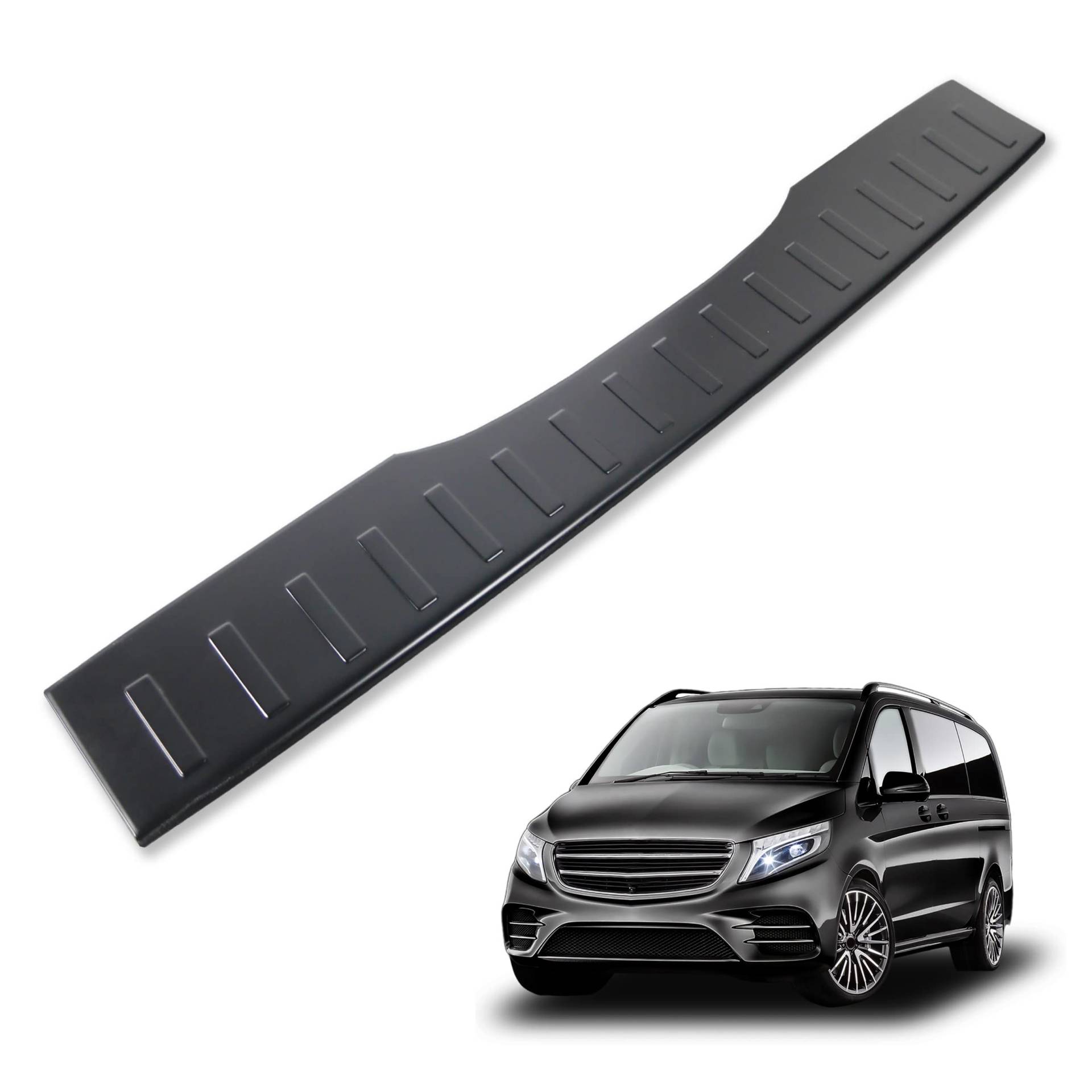 CHROMEMASTER| Ladekantenschutz Stoßstangenschutz | Kompatibel mit Mercedes Vito V-Class W447 2014+ | Schwarz lackierter Edelstahl, Matte | Lackschutzleiste Sichert den Heckstoßfänger vor Kratzern CHROMEMASTER| Ladekantenschutz Stoßstangenschutz | Kompatibel mit Mercedes Vito V-Class W447 2014+ | Schwarz lackierter Edelstahl, Matte | Lackschutzleiste Sichert den Heckstoßfänger vor Kratzern von CHROMEMASTER