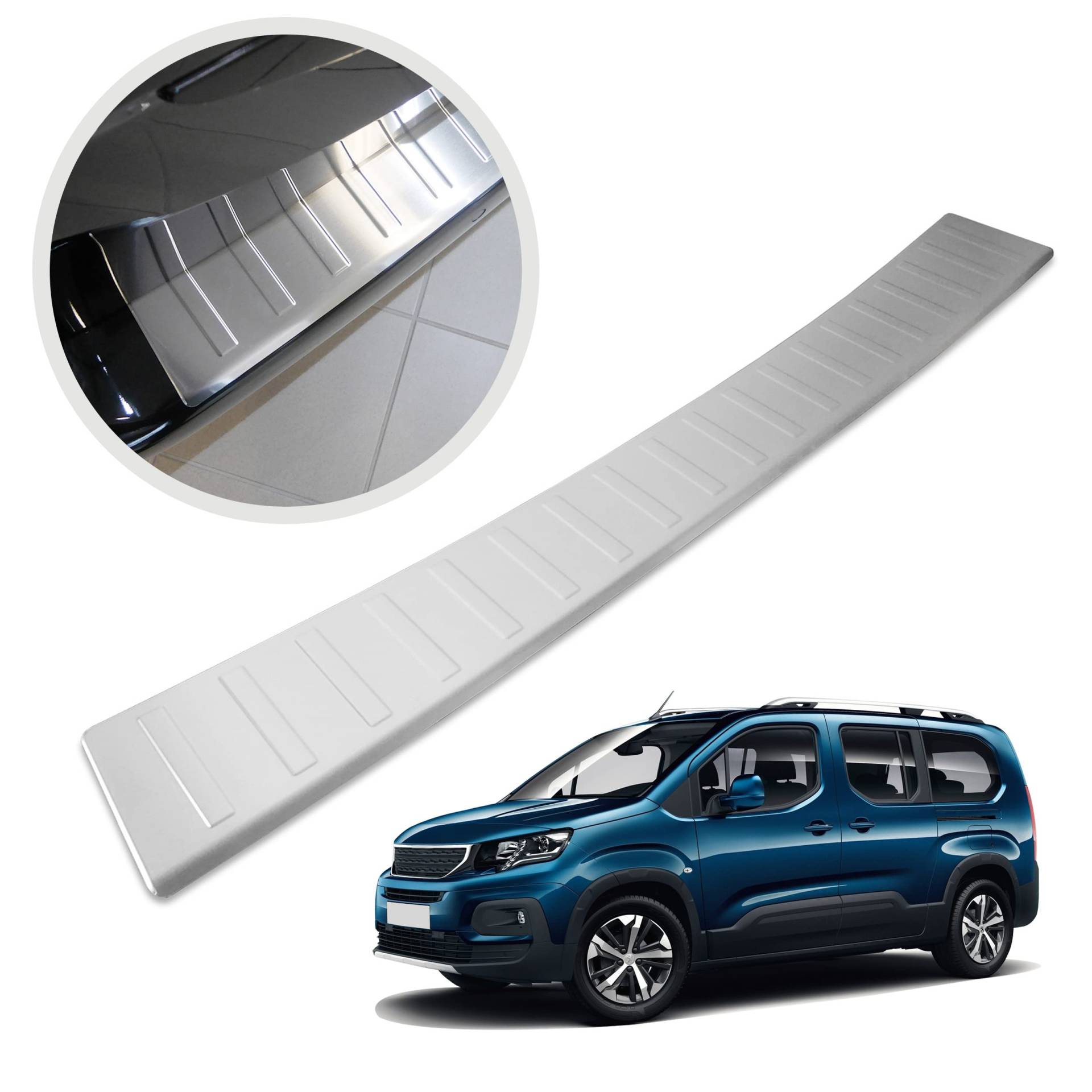 CHROMEMASTER | Ladekantenschutz Stoßstangenschutz | Kompatibel mit Peugeot Rifter 2019- ; Gebürsteter Edelstahl, Silber Matt; Unsere Lackschutzleiste Sichert den Heckstoßfänger vor Kratzern CHROMEMASTER | Ladekantenschutz Stoßstangenschutz | Kompatibel mit Peugeot Rifter 2019- ; Gebürsteter Edelstahl, Silber Matt; Unsere Lackschutzleiste Sichert den Heckstoßfänger vor Kratzern von CHROMEMASTER