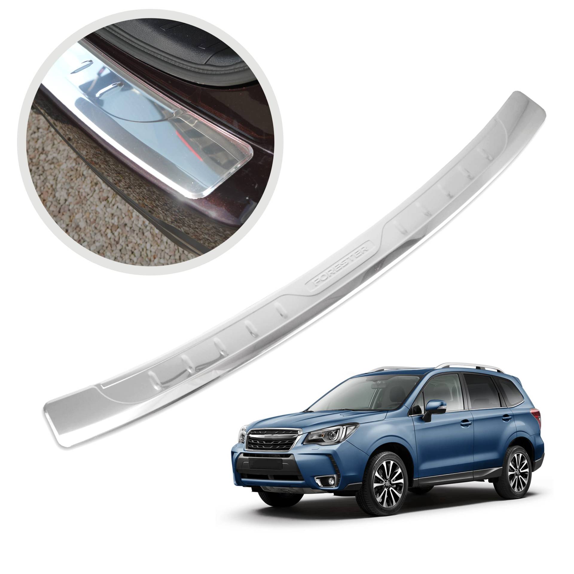 CHROMEMASTER | Ladekantenschutz Stoßstangenschutz Kompatibel mit Subaru Forester 2013-2018; Edelstahl Poliert/Chrom; Unsere Lackschutzleiste Sichert den Heckstoßfänger vor Kratzern Und Beschädigung ab CHROMEMASTER | Ladekantenschutz Stoßstangenschutz Kompatibel mit Subaru Forester 2013-2018; Edelstahl Poliert/Chrom; Unsere Lackschutzleiste Sichert den Heckstoßfänger vor Kratzern Und Beschädigung ab von CHROMEMASTER