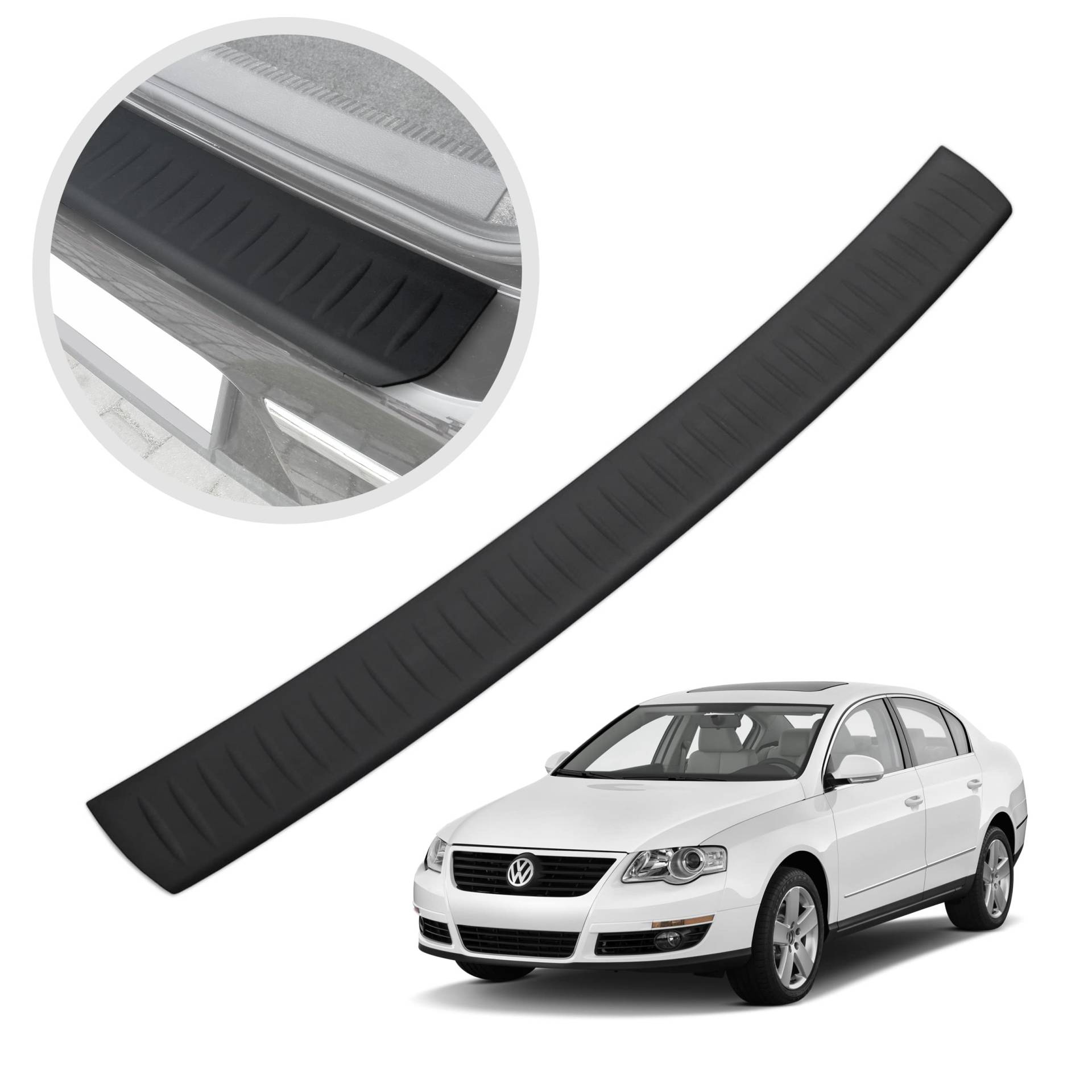 CHROMEMASTER | Ladekantenschutz Stoßstangenschutz | Kompatibel mit VW Passat 3C B6 Limousine 2005-2010; Kunststoff, Matt-schwarz; Unsere Lackschutzleiste Sichert den Heckstoßfänger vor Kratzern CHROMEMASTER | Ladekantenschutz Stoßstangenschutz | Kompatibel mit VW Passat 3C B6 Limousine 2005-2010; Kunststoff, Matt-schwarz; Unsere Lackschutzleiste Sichert den Heckstoßfänger vor Kratzern von CHROMEMASTER