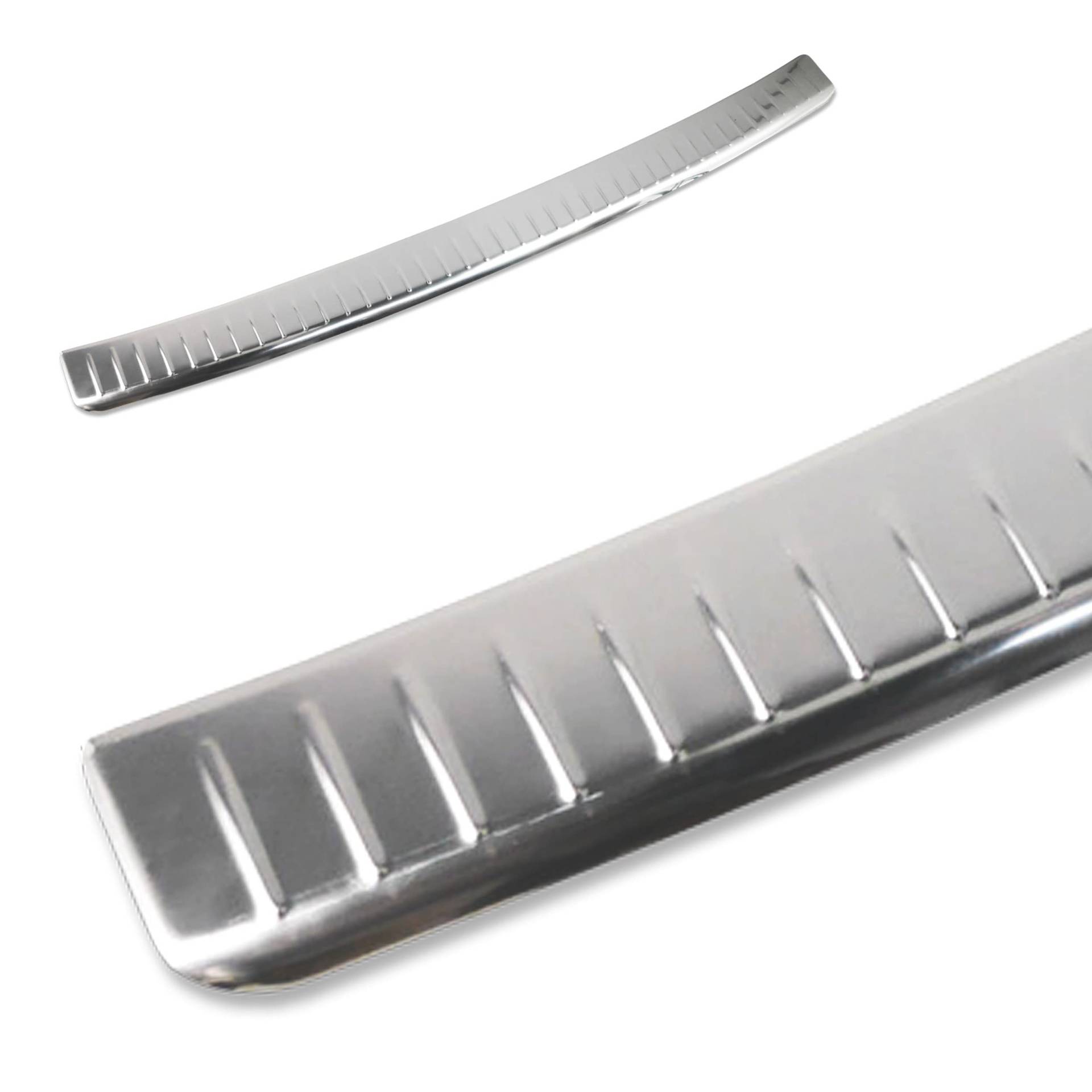 CHROMEMASTER - Ladekantenschutz Stoßstangenschutz - Kompatibel mit VW T5 Caravelle 2003-2015 | Edelstahl Poliert/Chrom - Lackschutzleiste Sichert den Heckstoßfänger vor Kratzern von CHROMEMASTER