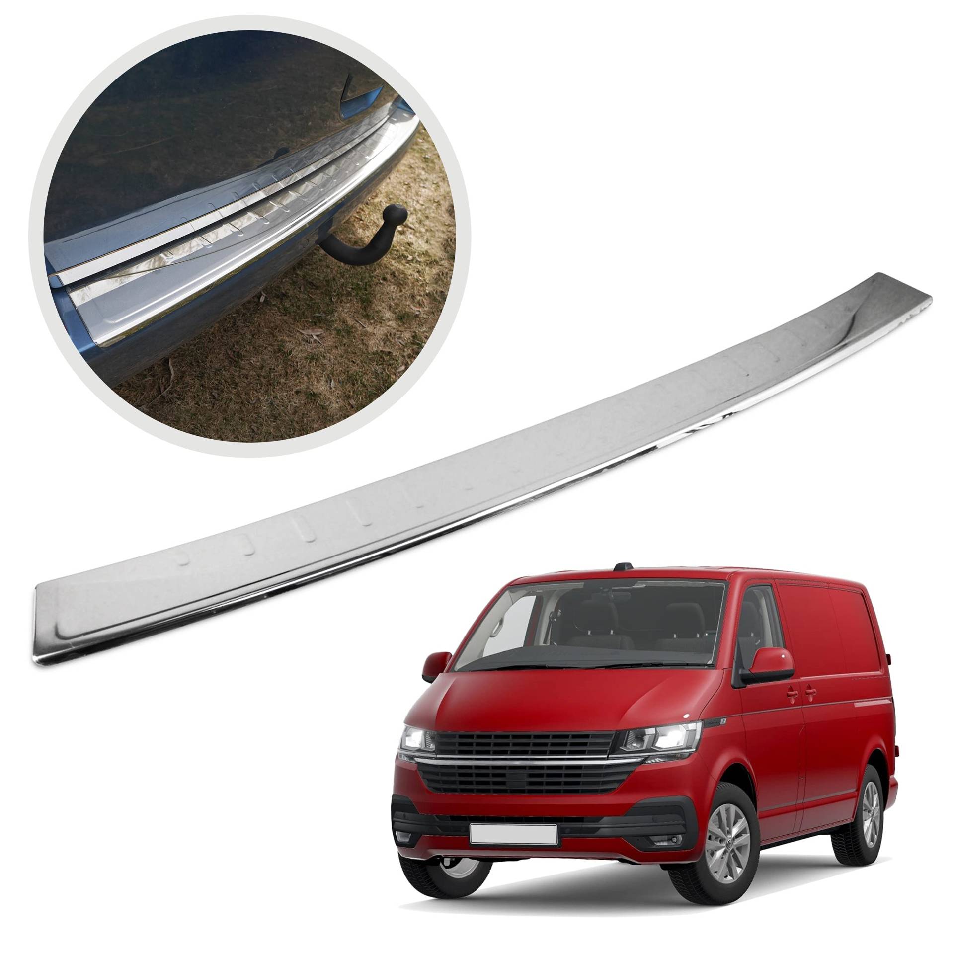 CHROMEMASTER | Ladekantenschutz Stoßstangenschutz | Kompatibel mit VW T6.1 2019-2021; Edelstahl Poliert/Chrom; Unsere Lackschutzleiste Sichert den Heckstoßfänger vor Kratzern Und Beschädigung ab CHROMEMASTER | Ladekantenschutz Stoßstangenschutz | Kompatibel mit VW T6.1 2019-2021; Edelstahl Poliert/Chrom; Unsere Lackschutzleiste Sichert den Heckstoßfänger vor Kratzern Und Beschädigung ab von CHROMEMASTER