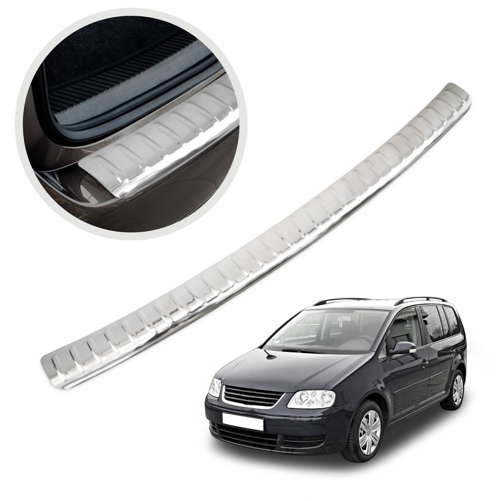 CHROMEMASTER | Ladekantenschutz Stoßstangenschutz | Kompatibel mit VW Touran 1 2003-2010; Edelstahl Poliert/Chrom; Unsere Lackschutzleiste Sichert den Heckstoßfänger vor Kratzern Und Beschädigung ab CHROMEMASTER | Ladekantenschutz Stoßstangenschutz | Kompatibel mit VW Touran 1 2003-2010; Edelstahl Poliert/Chrom; Unsere Lackschutzleiste Sichert den Heckstoßfänger vor Kratzern Und Beschädigung ab von CHROMEMASTER