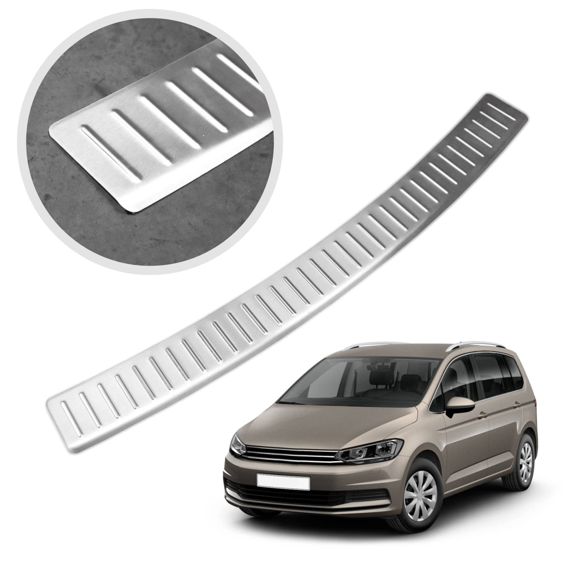 CHROMEMASTER | Ladekantenschutz Stoßstangenschutz Kompatibel mit Volkswagen VW Touran 2 2010-2015; Gebürsteter Edelstahl, Silber Matt; Unsere Lackschutzleiste Sichert den Heckstoßfänger vor Kratzern CHROMEMASTER | Ladekantenschutz Stoßstangenschutz Kompatibel mit Volkswagen VW Touran 2 2010-2015; Gebürsteter Edelstahl, Silber Matt; Unsere Lackschutzleiste Sichert den Heckstoßfänger vor Kratzern von CHROMEMASTER