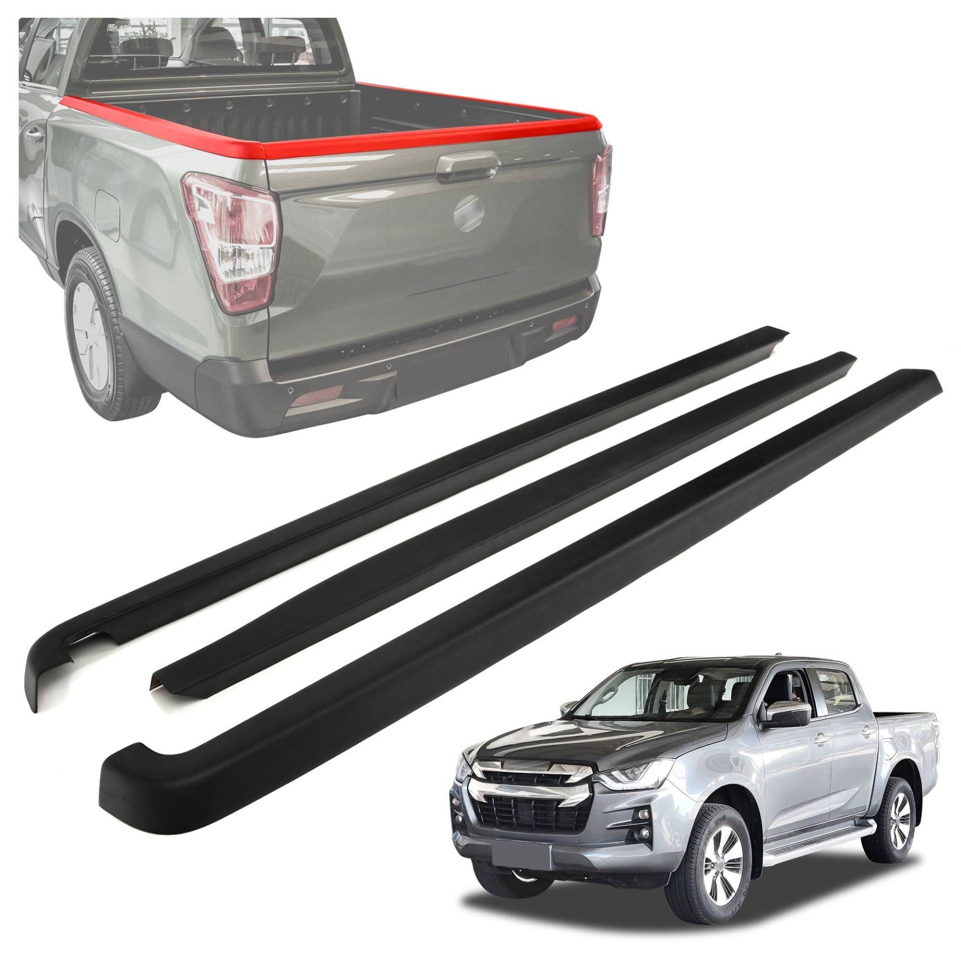 CHROMEMASTER Rantabdeckung für Pick-up Ladefläche Kompatibel mit Isuzu D-max Double Cab 4D 2020+ | Robuste Schutzleiste für die Ladekante; Ladekantenschutz, Kratzschutz und Kantenschutz; Kunststoff CHROMEMASTER Rantabdeckung für Pick-up Ladefläche Kompatibel mit Isuzu D-max Double Cab 4D 2020+ | Robuste Schutzleiste für die Ladekante; Ladekantenschutz, Kratzschutz und Kantenschutz; Kunststoff von CHROMEMASTER
