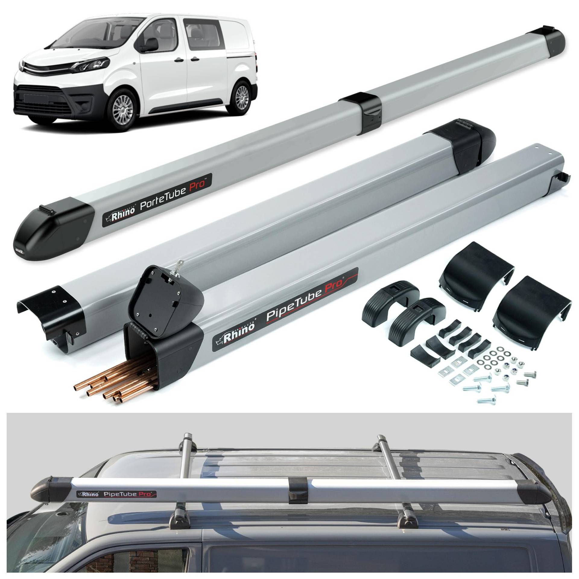 Rhino PipeTube Pro | Kompatibel mit LEVC VN5 2020+ L1H1 | Transportrohr; Dachträger für Rohre und Stangen, 3m | Sicherer Transport von Langgütern | TÜV Rhino PipeTube Pro | Kompatibel mit LEVC VN5 2020+ L1H1 | Transportrohr; Dachträger für Rohre und Stangen, 3m | Sicherer Transport von Langgütern | TÜV von CHROMEMASTER
