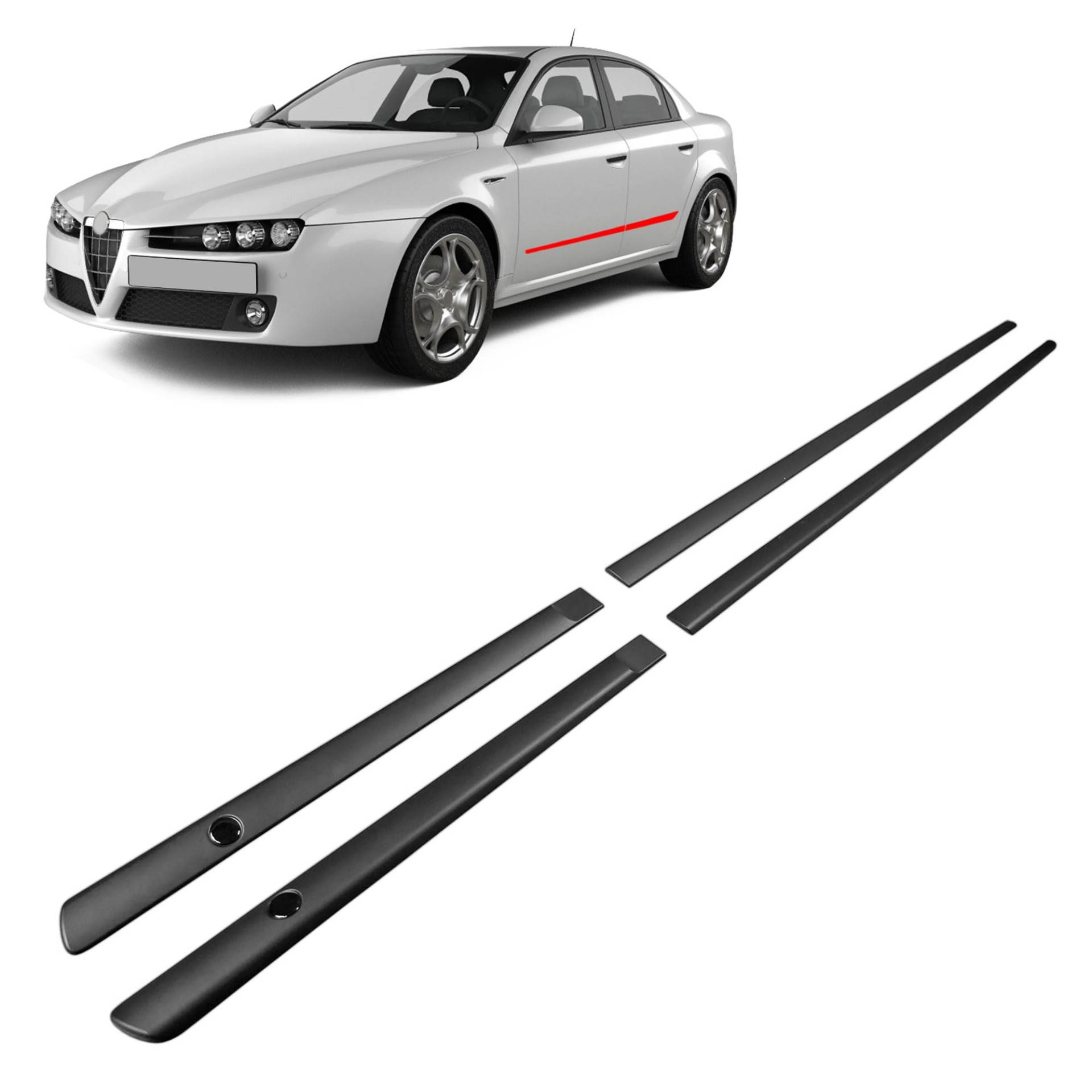 CHROMEMASTER | Schutzleisten für Autotüren Kompatibel mit Alfa Romeo 159 Limousine, Kombi 2005-2012 | Kunststoff Dekorative Seitenleisten schützen Lack und Fahrzeugtüren vor Kratzer und Beschädigung CHROMEMASTER | Schutzleisten für Autotüren Kompatibel mit Alfa Romeo 159 Limousine, Kombi 2005-2012 | Kunststoff Dekorative Seitenleisten schützen Lack und Fahrzeugtüren vor Kratzer und Beschädigung von CHROMEMASTER