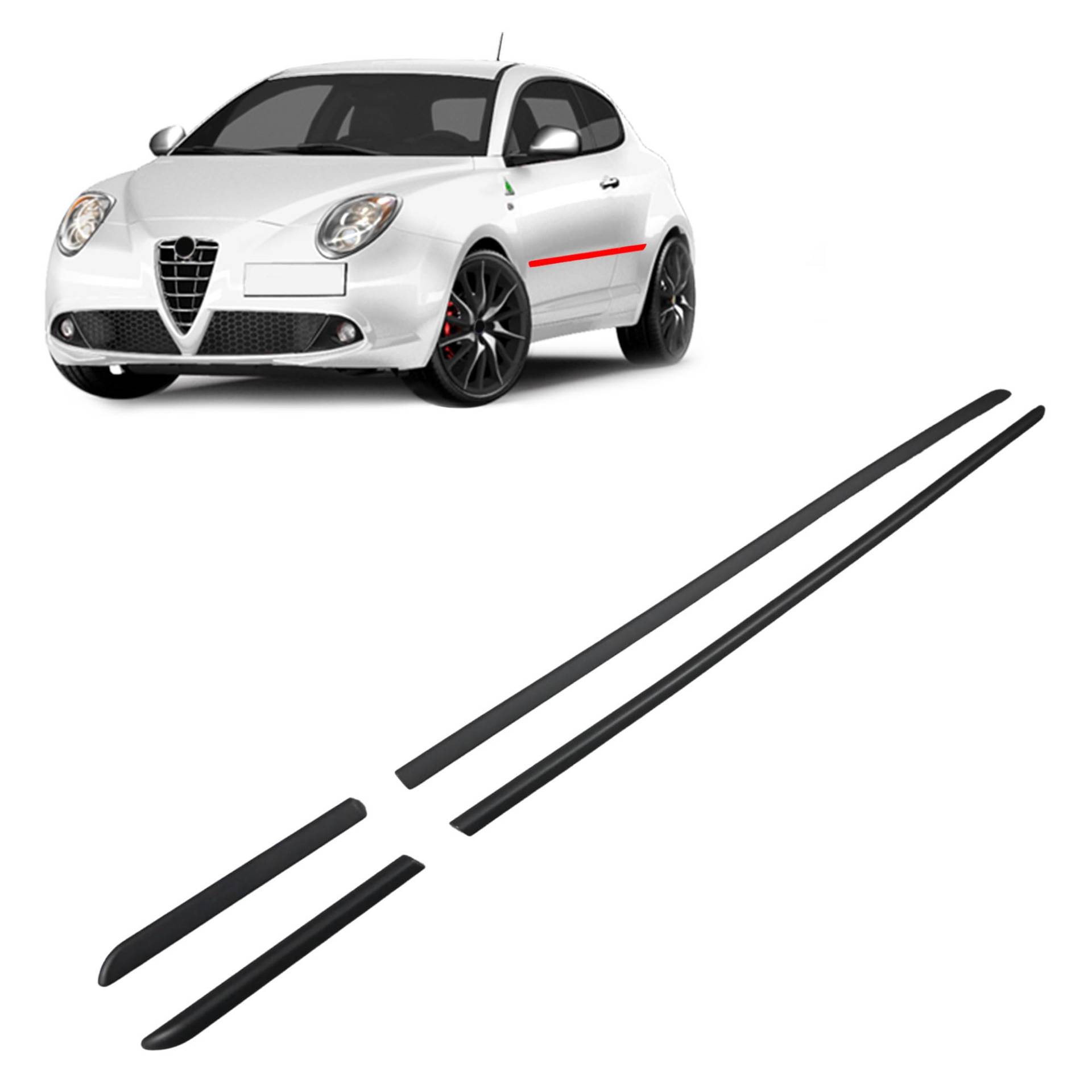 CHROMEMASTER | Schutzleisten für Autotüren Kompatibel mit Alfa Romeo Mito Hatchback 2008-2019 | Kunststoff Dekorative Seitenleisten schützen Lack und Fahrzeugtüren vor Kratzer und Beschädigung CHROMEMASTER | Schutzleisten für Autotüren Kompatibel mit Alfa Romeo Mito Hatchback 2008-2019 | Kunststoff Dekorative Seitenleisten schützen Lack und Fahrzeugtüren vor Kratzer und Beschädigung von CHROMEMASTER