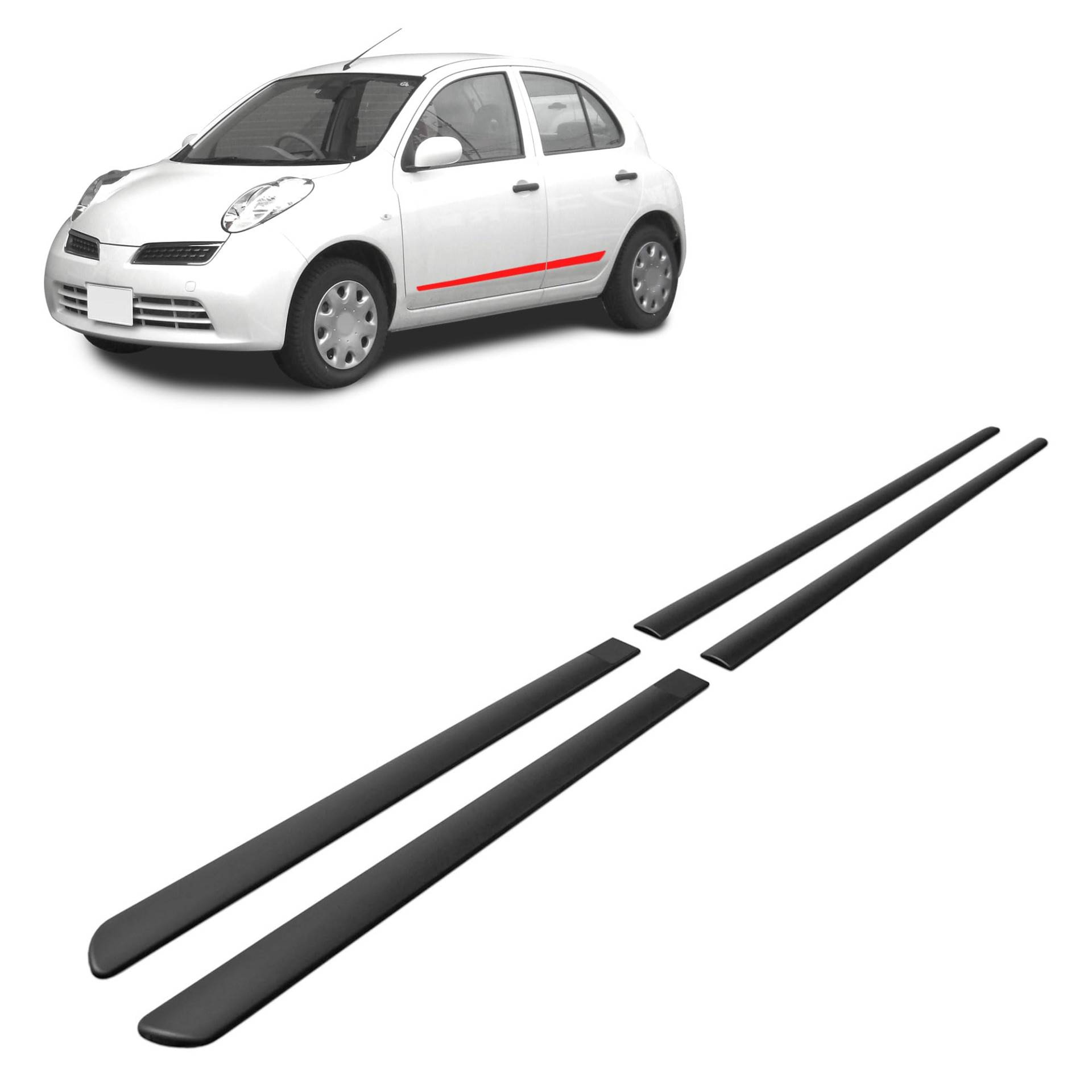 CHROMEMASTER | Schutzleisten für Autotüren Kompatibel mit Nissan Micra K12 5 Türen Hatchback 2003-2010; Kunststoff Dekorative Seitenleisten schützen Lack und Fahrzeugtüren vor Kratzer und Beschädigung CHROMEMASTER | Schutzleisten für Autotüren Kompatibel mit Nissan Micra K12 5 Türen Hatchback 2003-2010; Kunststoff Dekorative Seitenleisten schützen Lack und Fahrzeugtüren vor Kratzer und Beschädigung von CHROMEMASTER