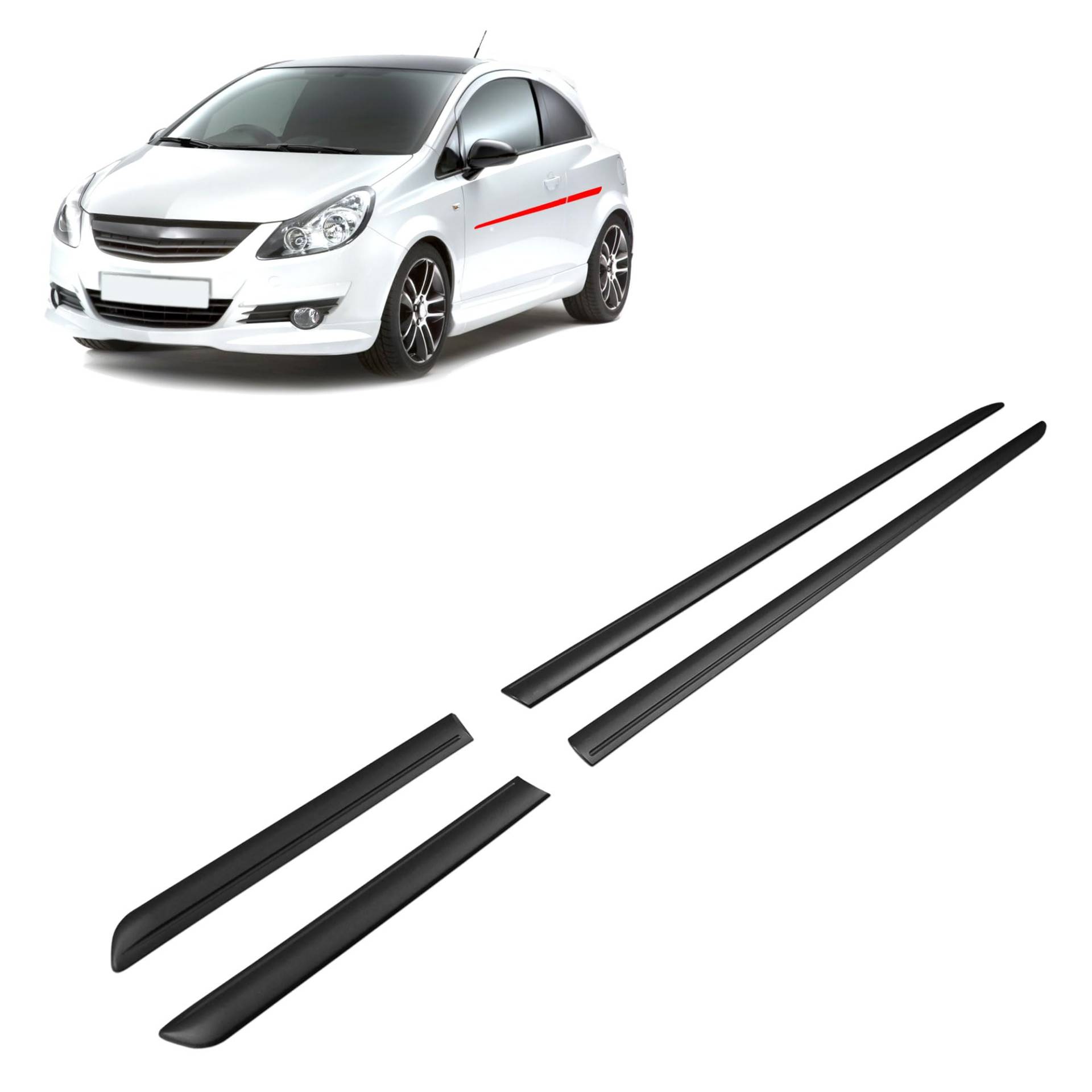 CHROMEMASTER | Schutzleisten für Autotüren Kompatibel mit Opel Corsa D 3 Türen Hatchback/VAN 2006-2013; Kunststoff Dekorative Seitenleisten schützen Lack und Fahrzeugtüren vor Kratzer und Beschädigung CHROMEMASTER | Schutzleisten für Autotüren Kompatibel mit Opel Corsa D 3 Türen Hatchback/VAN 2006-2013; Kunststoff Dekorative Seitenleisten schützen Lack und Fahrzeugtüren vor Kratzer und Beschädigung von CHROMEMASTER