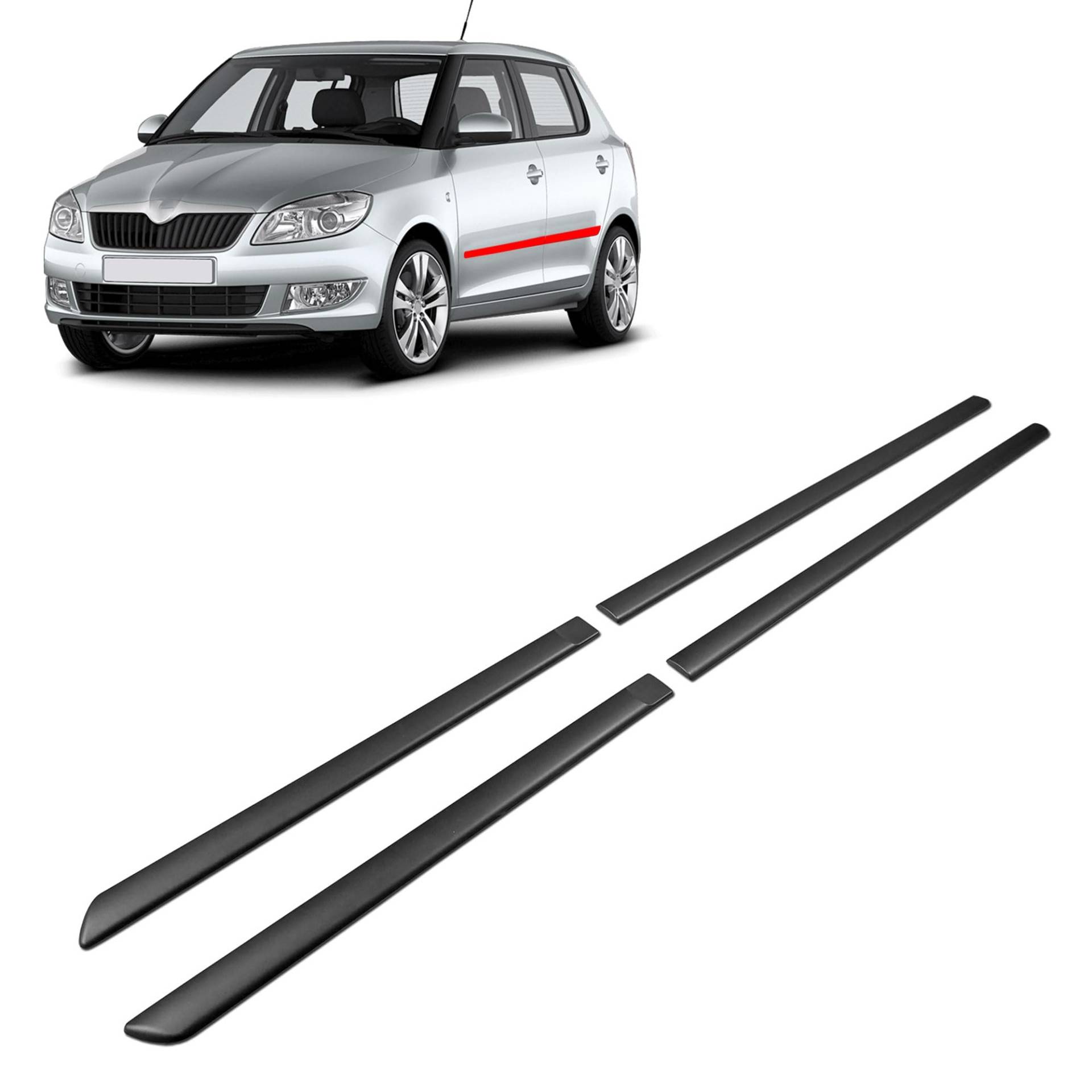 CHROMEMASTER | Schutzleisten für Autotüren Kompatibel mit Skoda Fabia II Kombi/Limousine/Hatchback 2007-2014 | Kunststoff Dekorative Seitenleisten schützen Lack und Fahrzeugtüren vor Beschädigung CHROMEMASTER | Schutzleisten für Autotüren Kompatibel mit Skoda Fabia II Kombi/Limousine/Hatchback 2007-2014 | Kunststoff Dekorative Seitenleisten schützen Lack und Fahrzeugtüren vor Beschädigung von CHROMEMASTER