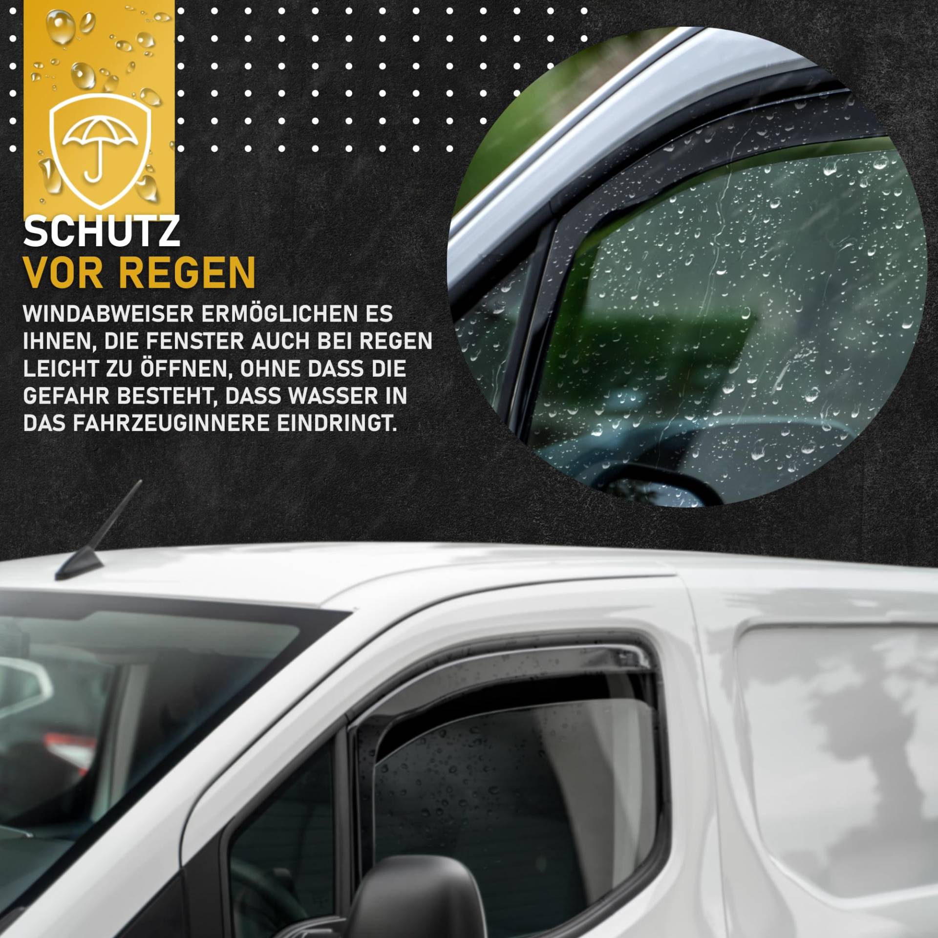 HEKO - Kompatibel mit Volkswagen VW LT 1995-2006 Seitenscheiben-Windabweiser; Vorne; 2 Stk.; Regenabweiser, Windabweiser, Getönt, Stromlinienförmig; Einfache Montage; Schutz vor Wind und Regen HEKO - Kompatibel mit Volkswagen VW LT 1995-2006 Seitenscheiben-Windabweiser; Vorne; 2 Stk.; Regenabweiser, Windabweiser, Getönt, Stromlinienförmig; Einfache Montage; Schutz vor Wind und Regen von CHROMEMASTER