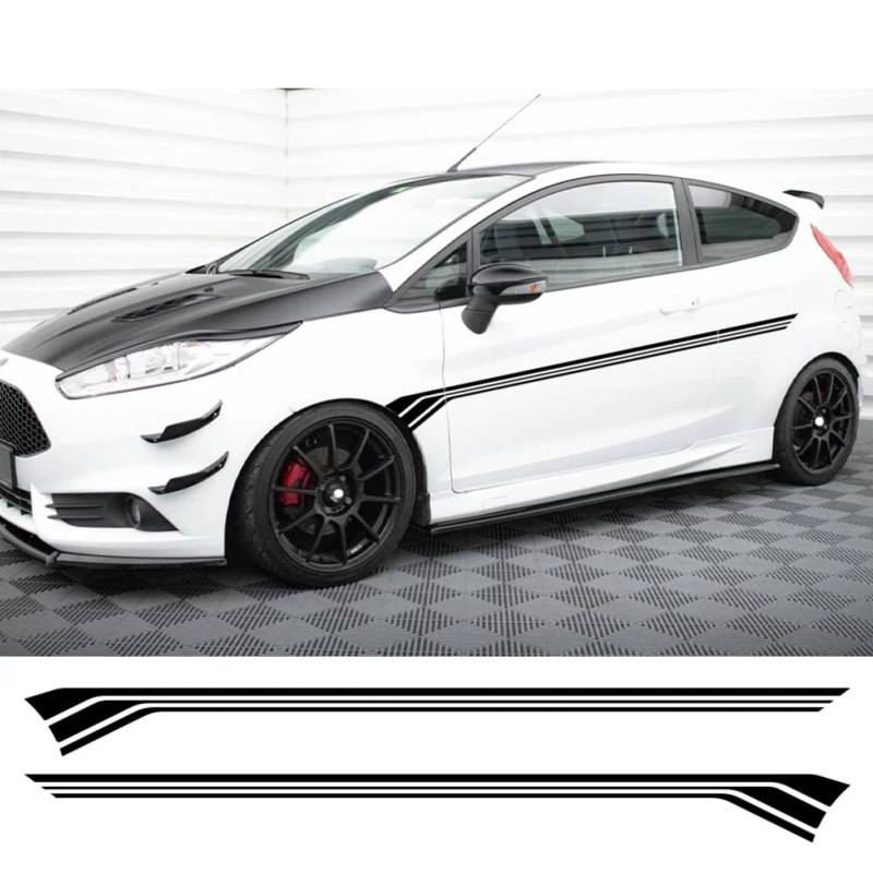 Für Ford Fiesta Autoaufkleber Autotürseiten-Kit wasserdichte Vinylfolie PVC-Aufkleber Auto Dekoratives Außenautozubehör von CHUANTEN