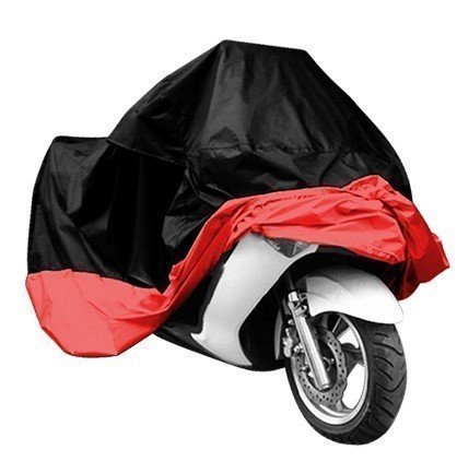 Motorradabdeckung, Motorradabdeckung, Ultra Classic Road Touring Sportster Bikes Abdeckung (Ganz Schwarz, XL 245x105x125 cm)(Black and Red,XXL 265x105x125 cm) von CHUDOU