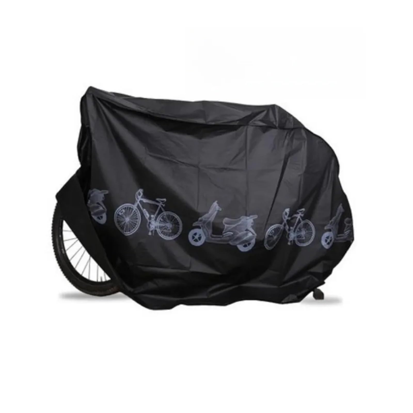 Motorradabdeckung, Motorradabdeckungen, staubdicht, for den Innen- und Außenbereich, Regenschutz, Mantel for Fahrrad, Roller, Zubehör, Moto (grau)(Black) von CHUDOU