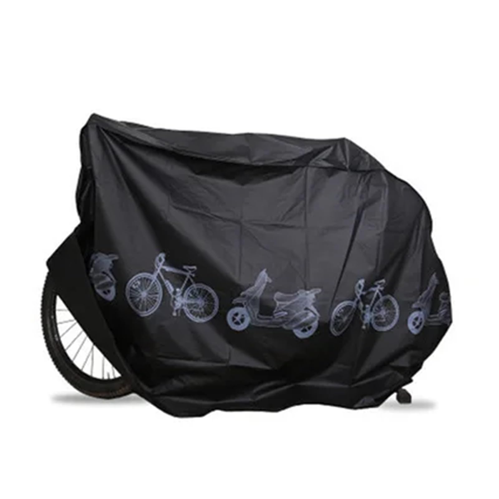Motorradabdeckung, wasserdichte Fahrradabdeckung for den Außenbereich, UV-Schutz, Mountainbike-Fahrradhülle for das Fahrrad, verhindert Regen, Fahrradabdeckung, Fahrradzubehör (grau)(Black) von CHUDOU