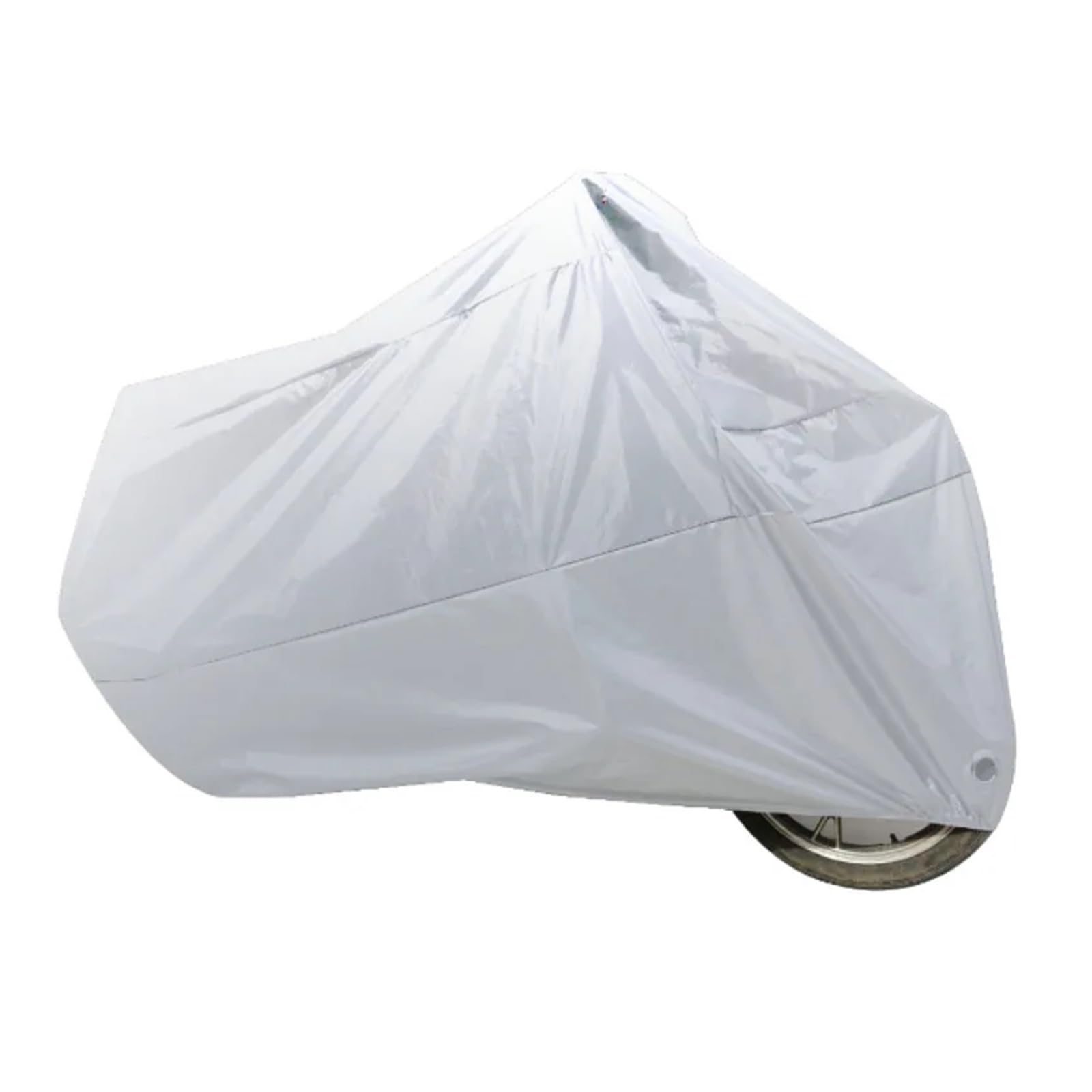 Motorradabdeckung, wasserdichte Motorradabdeckung, Outdoor-Motorrad-Regenbekleidung, UV-Sonnenschutz, Regenstaub, Sonnenschutz, Motorradschutz, 190 t (Schwarz, L)(Full Silver,3XL) von CHUDOU