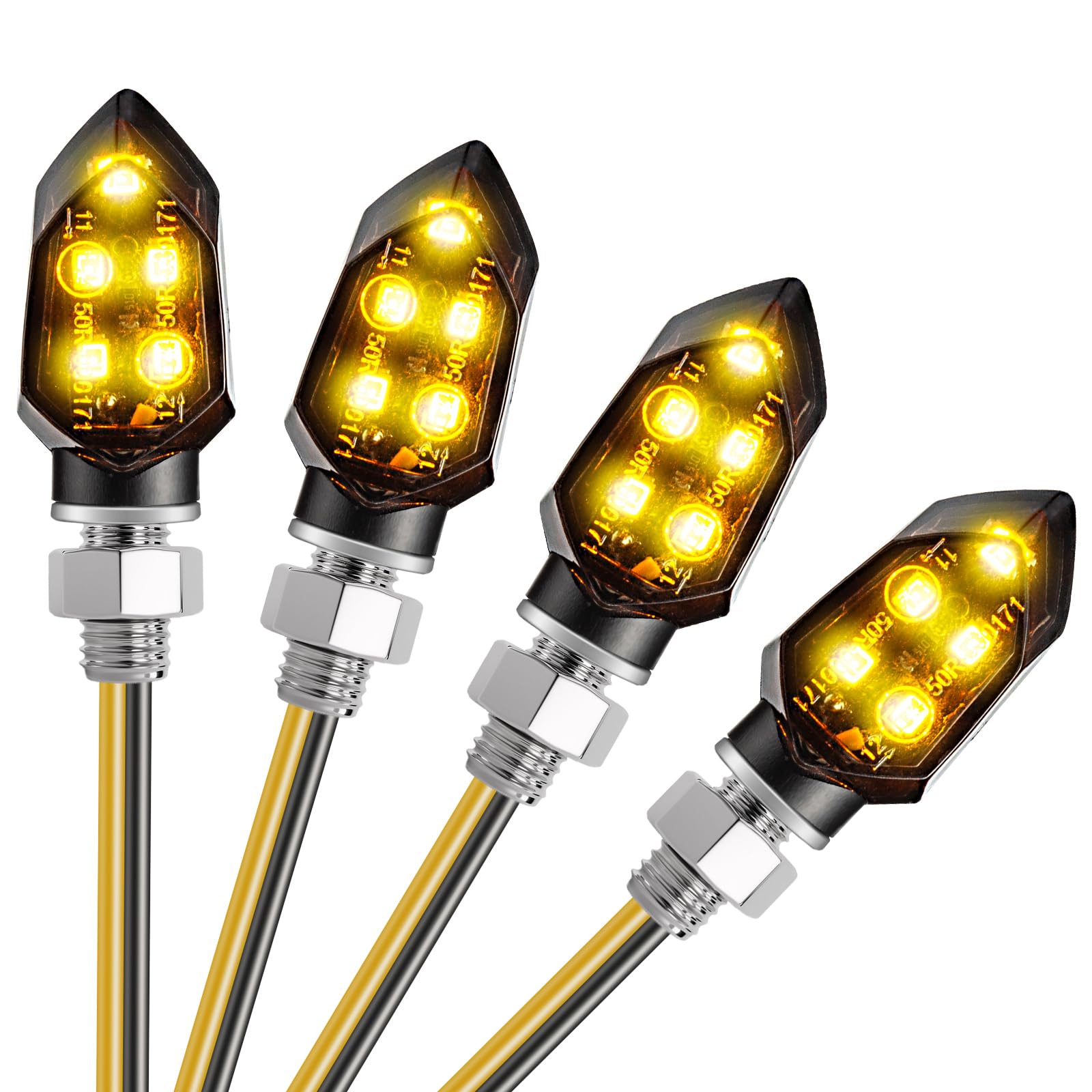 CICMOD 4 Stück Motorrad LED Blinker, Mini Blinker E geprüft Microblinker Universal Smoked LED Blinker für Scooter Quad Roller Cruiser CICMOD 4 Stück Motorrad LED Blinker, Mini Blinker E geprüft Microblinker Universal Smoked LED Blinker für Scooter Quad Roller Cruiser von CICMOD