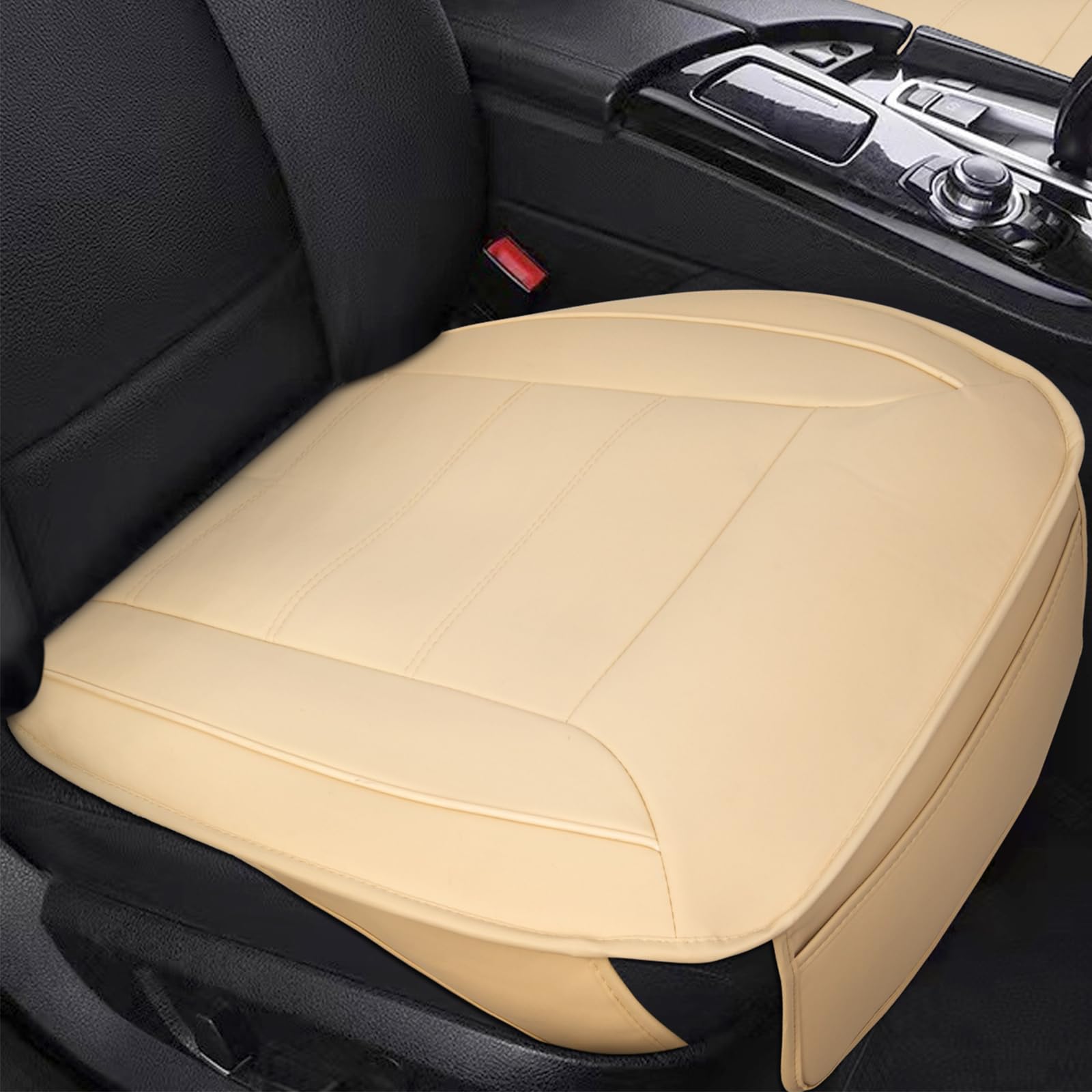 CICMOD Sitzauflagen Auto, PU Autositzbezüge Vordersitze, Universal Sitzauflagen, Anti-Rutsch Sitzschoner, 1 Stück Beige CICMOD Sitzauflagen Auto, PU Autositzbezüge Vordersitze, Universal Sitzauflagen, Anti-Rutsch Sitzschoner, 1 Stück Beige von CICMOD