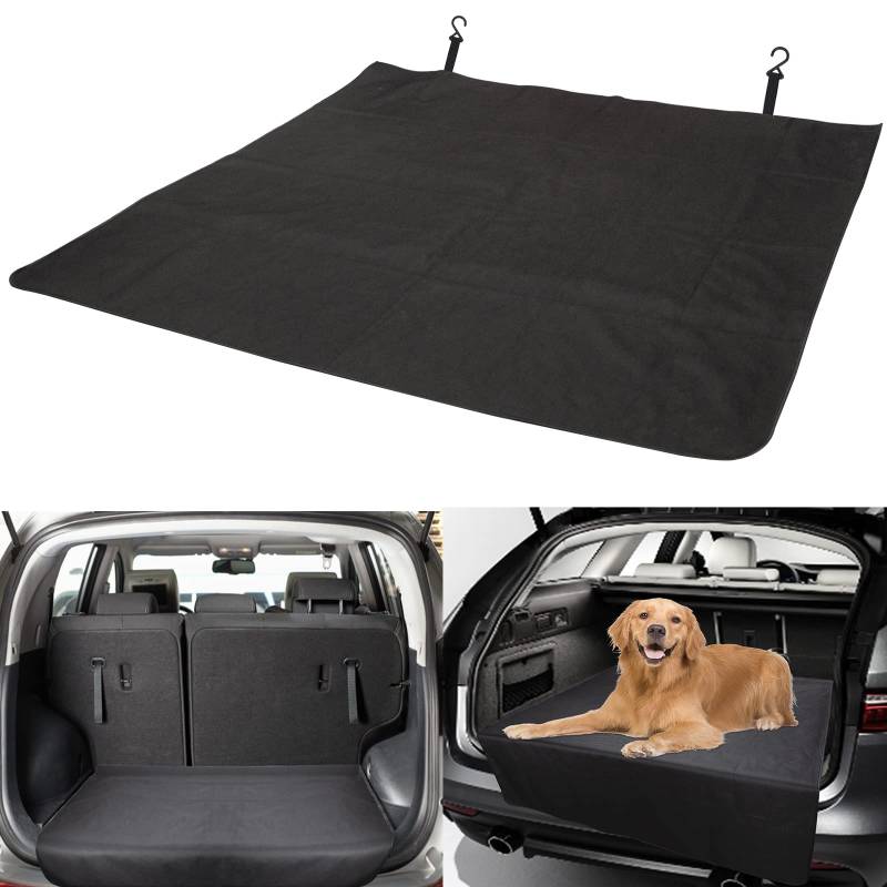 CICMOD Kofferraumschutz Ladekantenschutz Autoschondecke Kofferraumdecke für Hunde Antirutsch(Black) von CICMOD