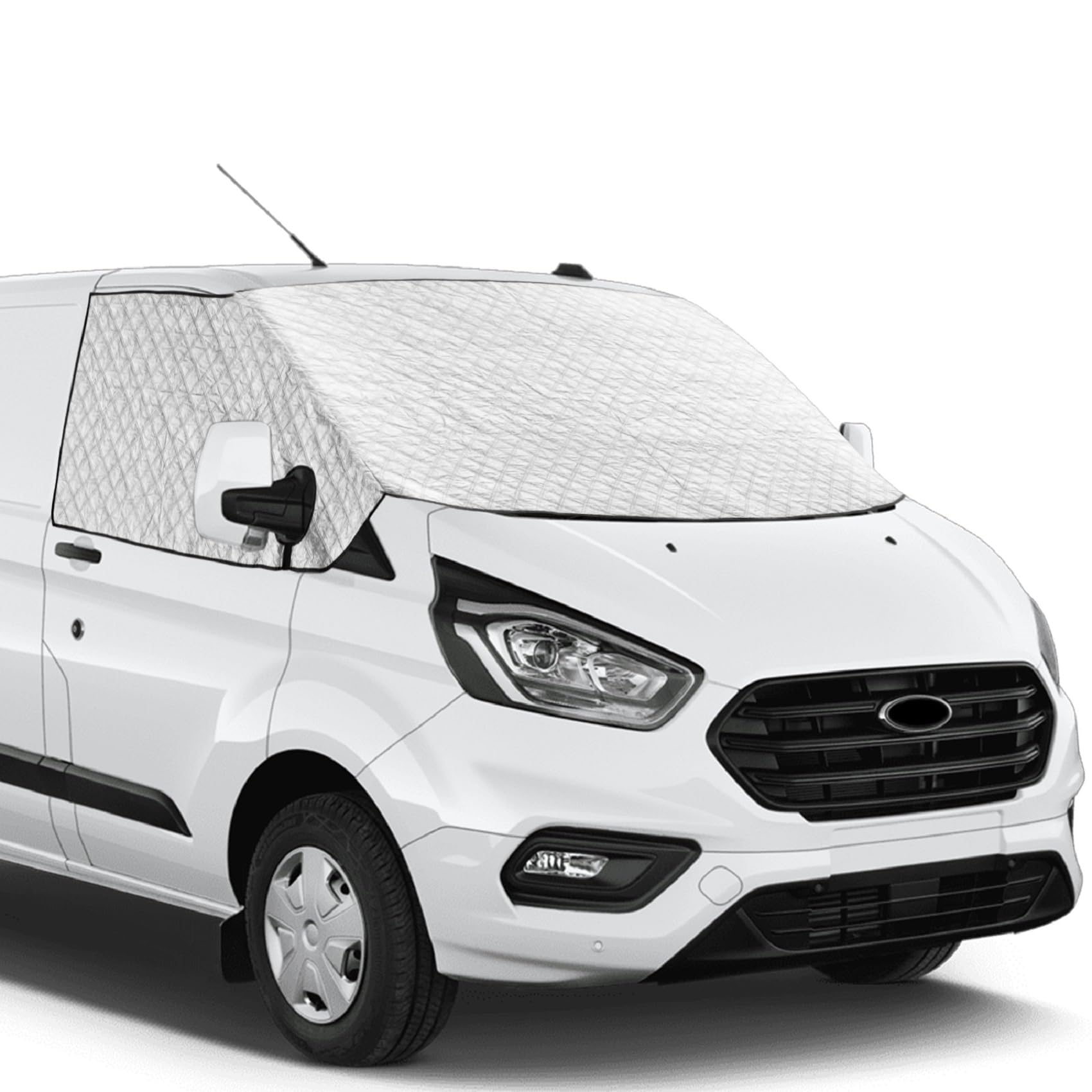 CICMOD Windschutzscheibe Abdeckung für F ord Transit Custom Tourneo Custom, Frontscheibe Abdeckung Fenster Abdeckung Sonnenschutz Wohnmobil Thermomatten Anti Frost Ice Staub CICMOD Windschutzscheibe Abdeckung für F ord Transit Custom Tourneo Custom, Frontscheibe Abdeckung Fenster Abdeckung Sonnenschutz Wohnmobil Thermomatten Anti Frost Ice Staub von CICMOD