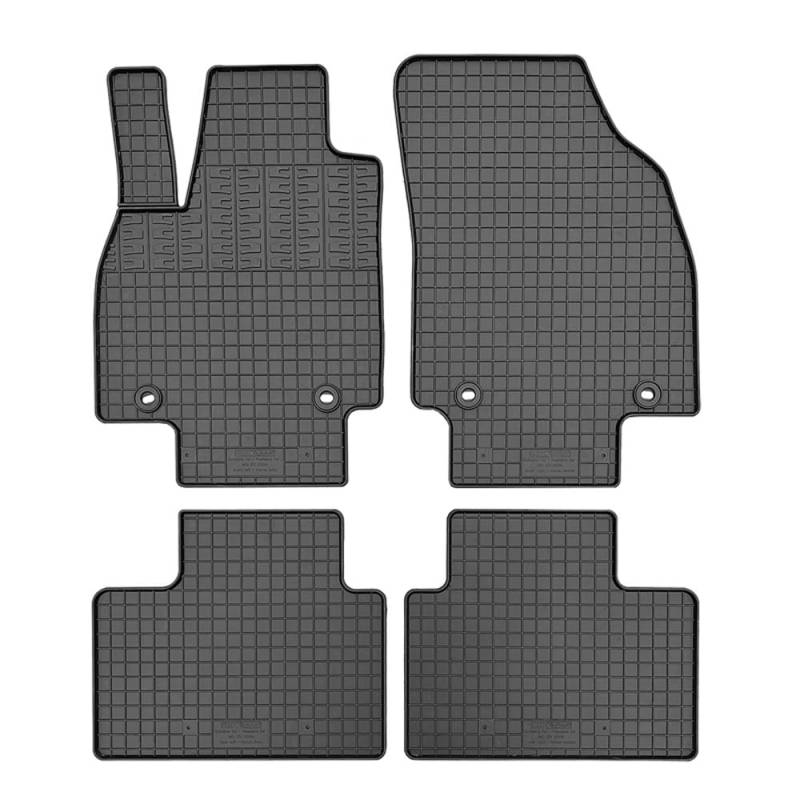 CIKCar Satz Gummimatten kompatibel mit MG ZS II Hybrid+ 2024- (4-teilig + Montagesystem), Schwarz von CIKCar