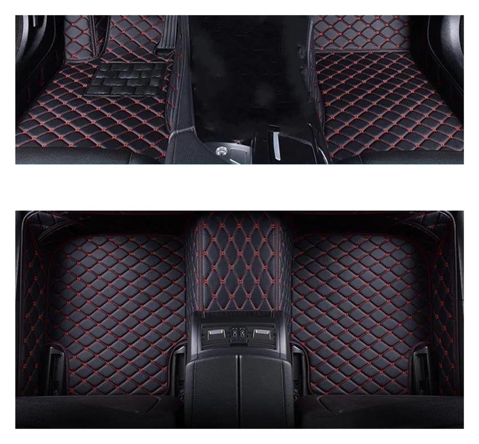 Auto-Fußmatten Für Mazda CX5 CX-5 2017 2018 2019 2020 2021 2022 2023-2024 Autoteppiche Fuß Coche Zubehör Autofußmatten Automatten(Schwarz ROT) von CIMIUS