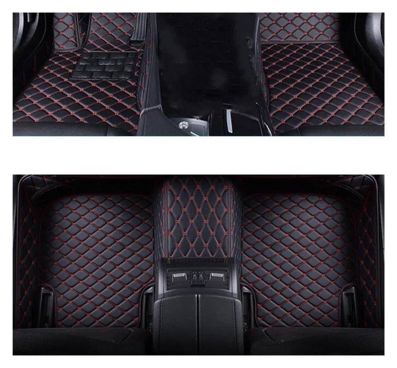 Auto-Fußmatten Für Mazda CX5 CX-5 2017 2018 2019 2020 2021 2022 2023-2024 Autoteppiche Fuß Coche Zubehör Autofußmatten Automatten(Schwarz ROT) von CIMIUS