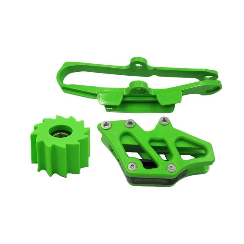 Motorrad Kettenführung Motorrad Kette Slider Kunststoff Schutz Guide Flache Gabel Kleber Kettenrad Set Für KAW&ASAKI KX250F KX450F Motocross Zubehör von CIQICLVI