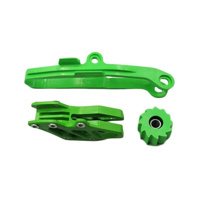 Motorrad Kettenführung Motorrad Kette Slider Kunststoff Schutz Guide Flache Gabel Kleber Kettenrad Set Für KAW&ASAKI KX250F KX450F Motocross Zubehör von CIQICLVI
