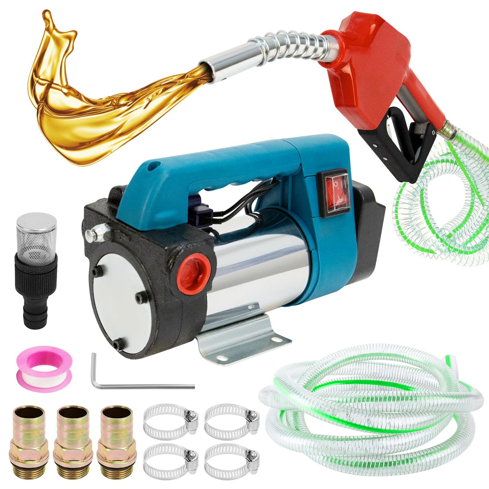 Kabellose Elektrische Dieselpumpe, Elektrische Kraftstoffpumpe selbstansaugende Ölabsaugpumpe Kompatibel mit Makita 18V Akku, 45L/min Tragbare Elektrische Ölpumpe Kabellos Diesel Pumpe Förderpumpe Kabellose Elektrische Dieselpumpe, Elektrische Kraftstoffpumpe selbstansaugende Ölabsaugpumpe Kompatibel mit Makita 18V Akku, 45L/min Tragbare Elektrische Ölpumpe Kabellos Diesel Pumpe Förderpumpe von CISSIYOG