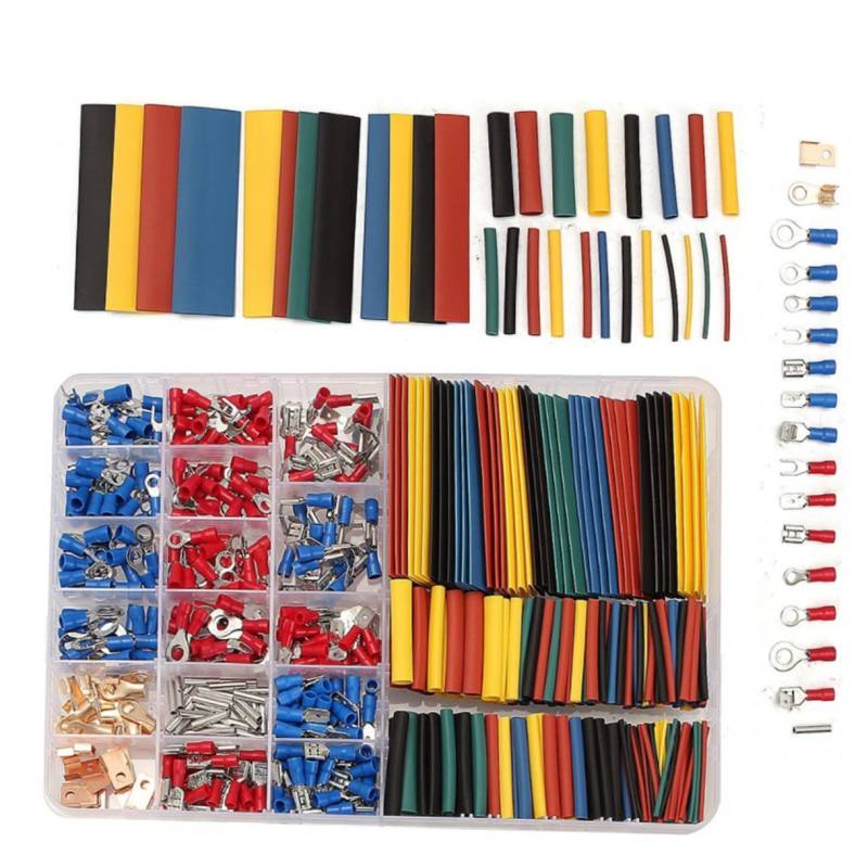 CIYODO 678Stücke Kabelklemmen Set Teile Crimpverbinder Mit Schrumpfschläuchen Insulated Electrical Connectors Für Autoelektriker Werkstätten Garagen Praktische von CIYODO
