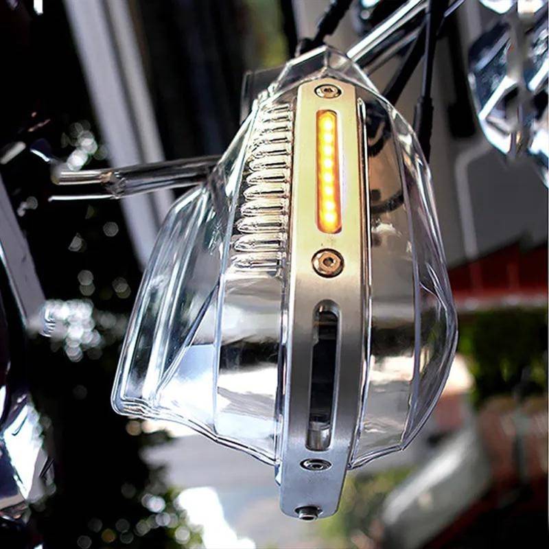 CJELPQ Motorrad Handprotektoren Für X ADV 750 Vtx 1300 Hornet Cb600 Nsr Cb1300 Dominator Nx650 Handschutzschutz Windschutzscheibe Mit Licht von CJELPQ