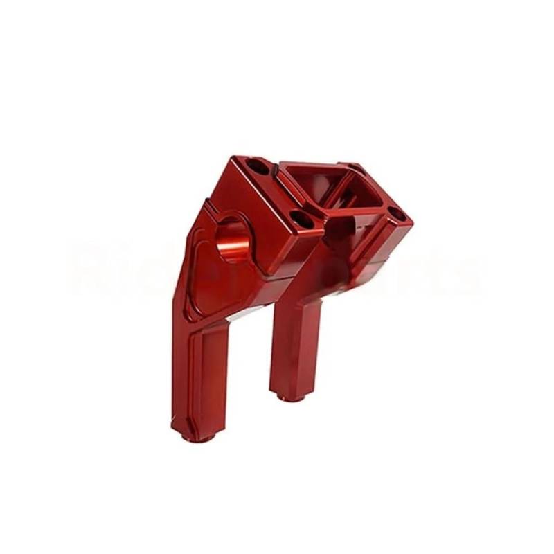 Motorrad Riser Lenke Motorrad 6" 8" 10" Hoher Lenker Riser Schwarz Rot Für Street Bob Breakout Low Rider ST 2018-2023 von CJHGD