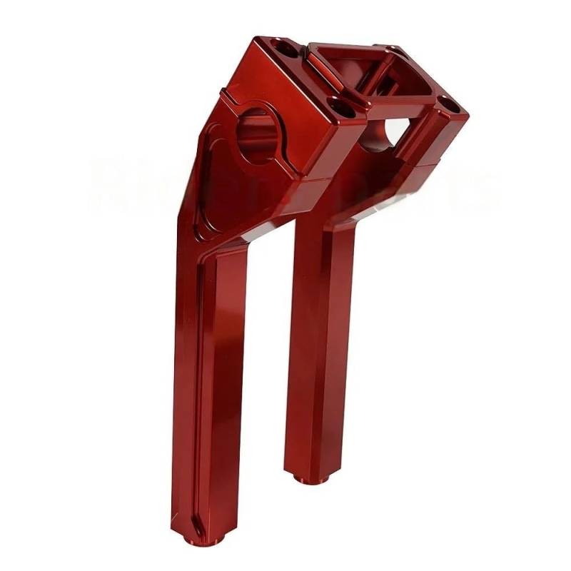 Motorrad Riser Lenke Motorrad 6" 8" 10" Hoher Lenker Riser Schwarz Rot Für Street Bob Breakout Low Rider ST 2018-2023 von CJHGD