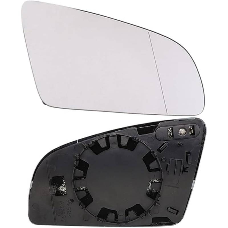 Außenspiegel Glas mit Trägerplatte Beheizt für Audi A4 2001-2004 2005 2006 2007, Links Rechts Tür Beheizbar Spiegelglas Ersatz Auto Zubehör,Left von CJJNFDC