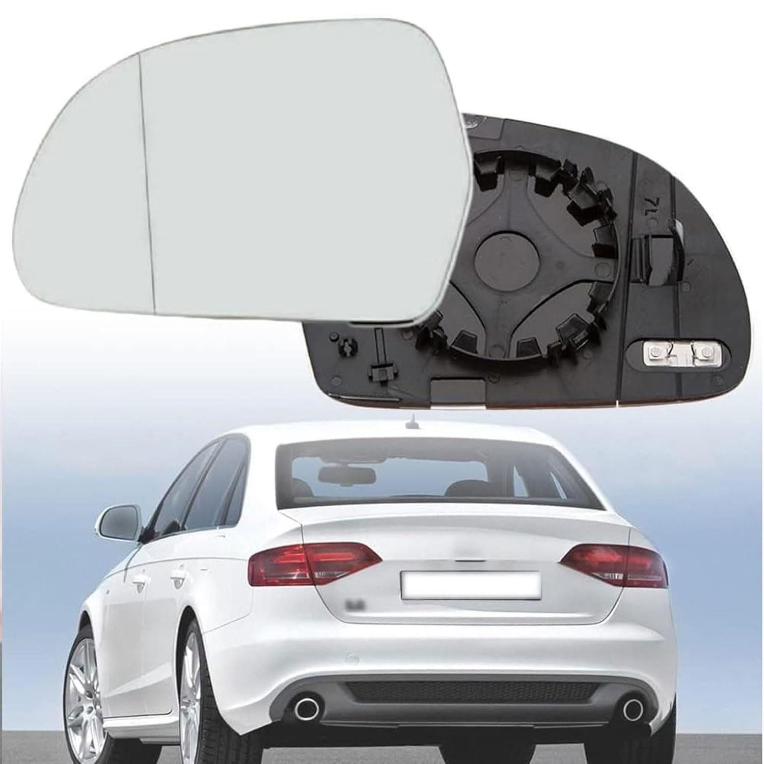 Außenspiegel Glas mit Trägerplatte Beheizt für Audi A4 2008-2009, Links Rechts Tür Beheizbar Spiegelglas Ersatz Auto Zubehör,Left Außenspiegel Glas mit Trägerplatte Beheizt für Audi A4 2008-2009, Links Rechts Tür Beheizbar Spiegelglas Ersatz Auto Zubehör,Left von CJJNFDC