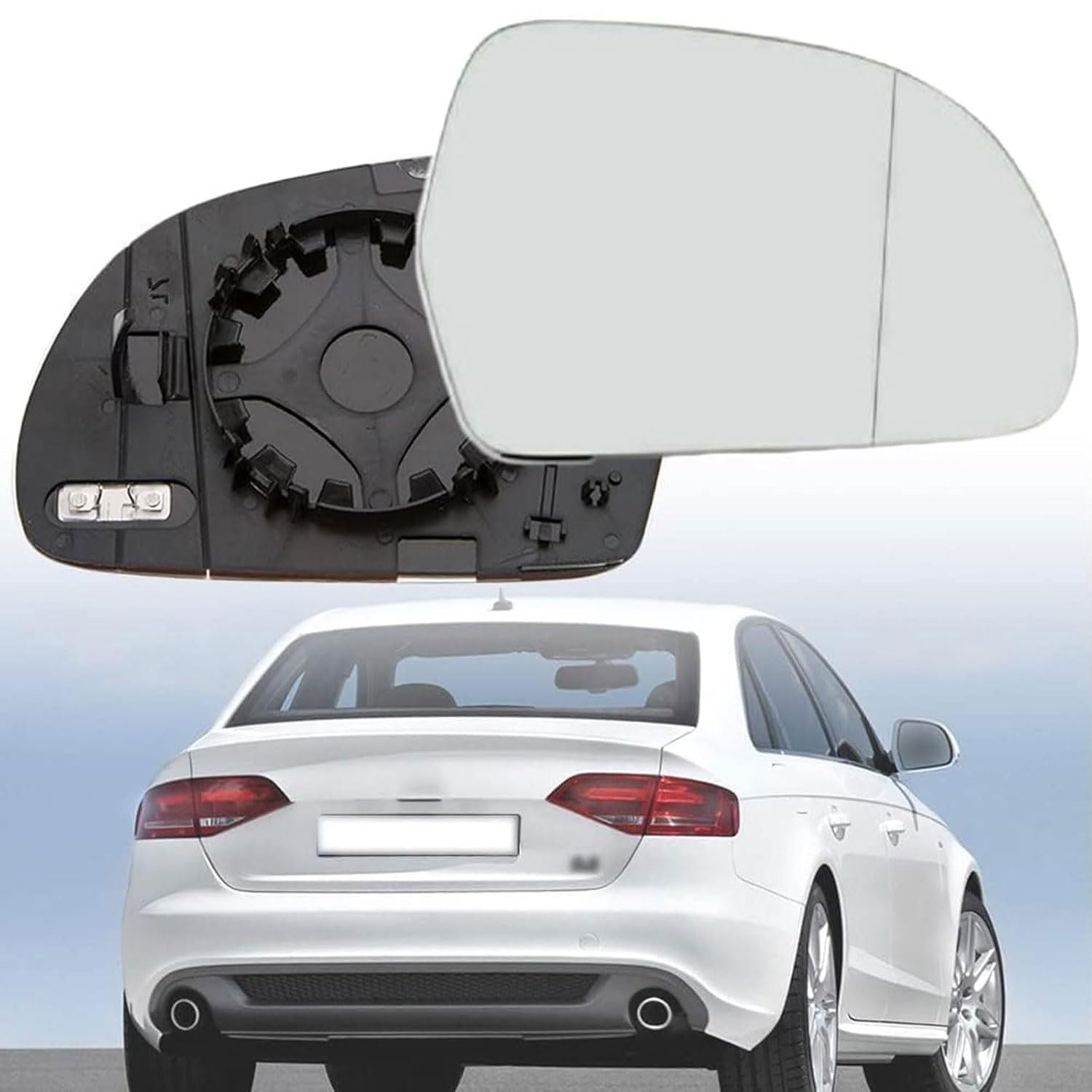 Außenspiegel Glas mit Trägerplatte Beheizt für Audi A4 2008-2009, Links Rechts Tür Beheizbar Spiegelglas Ersatz Auto Zubehör,Right Außenspiegel Glas mit Trägerplatte Beheizt für Audi A4 2008-2009, Links Rechts Tür Beheizbar Spiegelglas Ersatz Auto Zubehör,Right von CJJNFDC