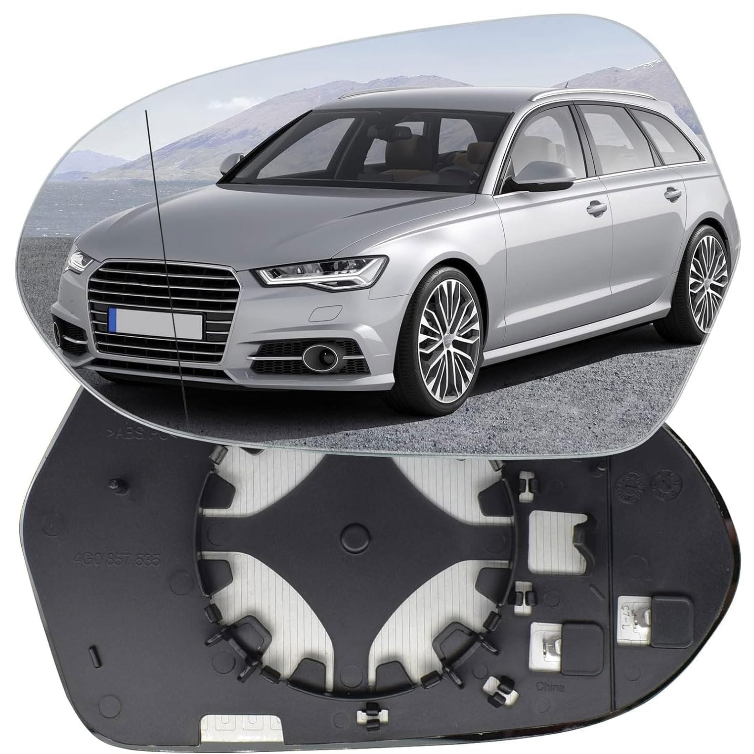Außenspiegel Glas mit Trägerplatte Beheizt für Audi A6 2011-2015 2016 2017 2018, Links Rechts Tür Beheizbar Spiegelglas Ersatz Auto Zubehör,Left Außenspiegel Glas mit Trägerplatte Beheizt für Audi A6 2011-2015 2016 2017 2018, Links Rechts Tür Beheizbar Spiegelglas Ersatz Auto Zubehör,Left von CJJNFDC