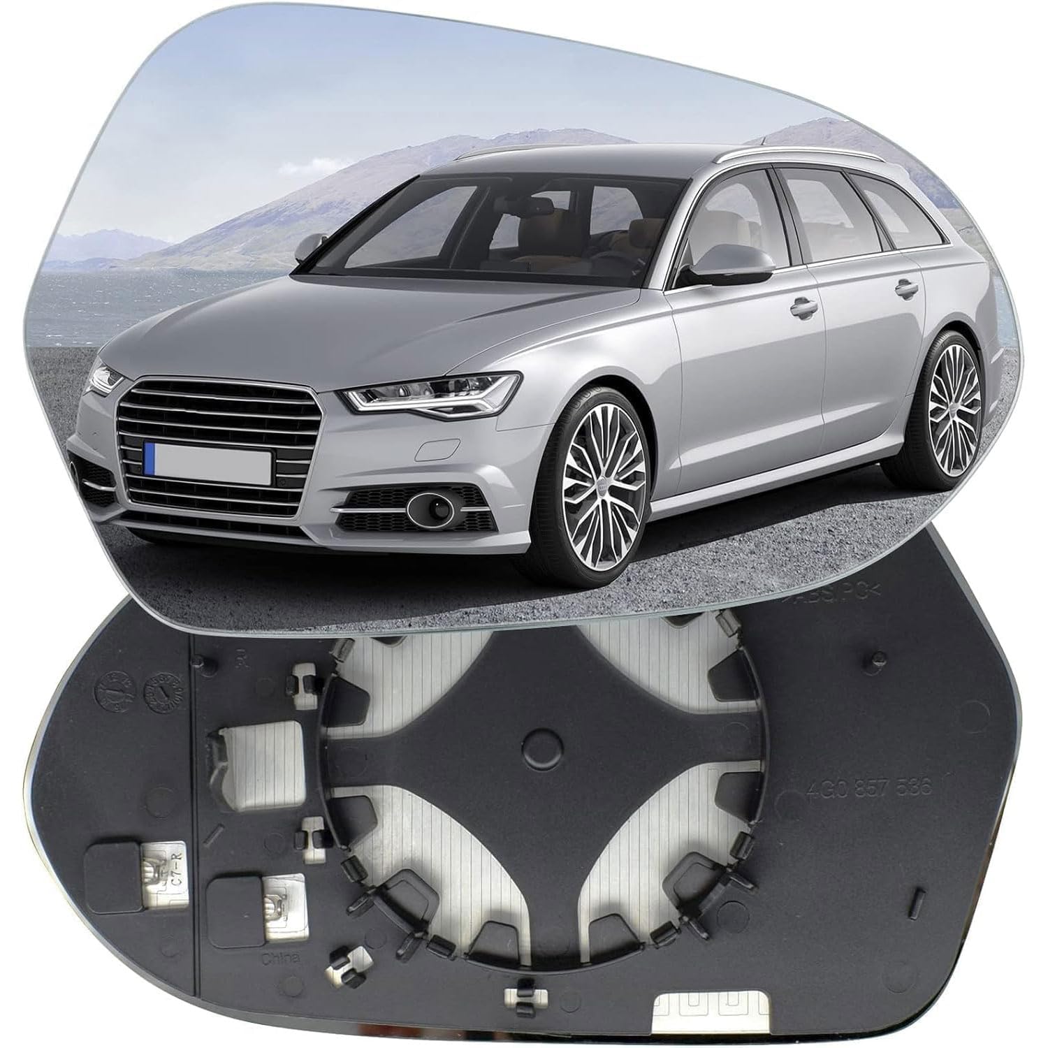 Außenspiegel Glas mit Trägerplatte Beheizt für Audi A6 2011-2015 2016 2017 2018, Links Rechts Tür Beheizbar Spiegelglas Ersatz Auto Zubehör,Right Außenspiegel Glas mit Trägerplatte Beheizt für Audi A6 2011-2015 2016 2017 2018, Links Rechts Tür Beheizbar Spiegelglas Ersatz Auto Zubehör,Right von CJJNFDC
