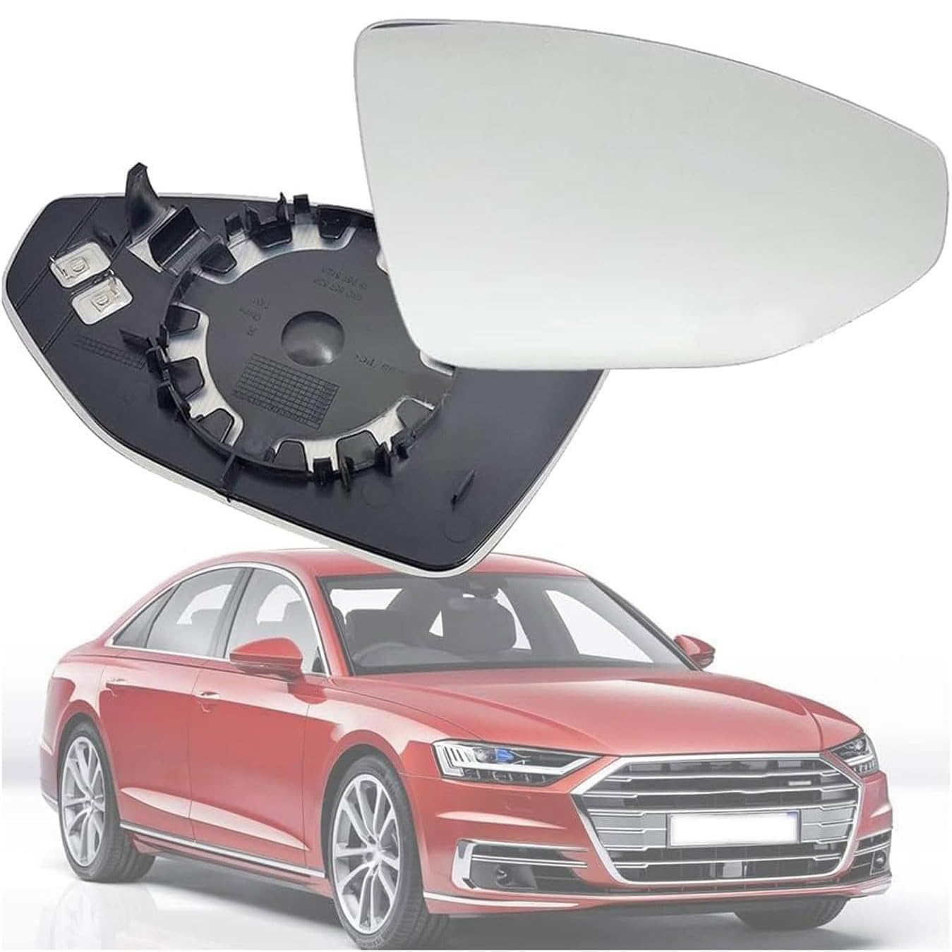 Außenspiegel Glas mit Trägerplatte Beheizt für Audi A8 D5 4N 55 60 TFSI TDI 2017-2023 2024, Links Rechts Tür Beheizbar Spiegelglas Ersatz Auto Zubehör,Right Außenspiegel Glas mit Trägerplatte Beheizt für Audi A8 D5 4N 55 60 TFSI TDI 2017-2023 2024, Links Rechts Tür Beheizbar Spiegelglas Ersatz Auto Zubehör,Right von CJJNFDC